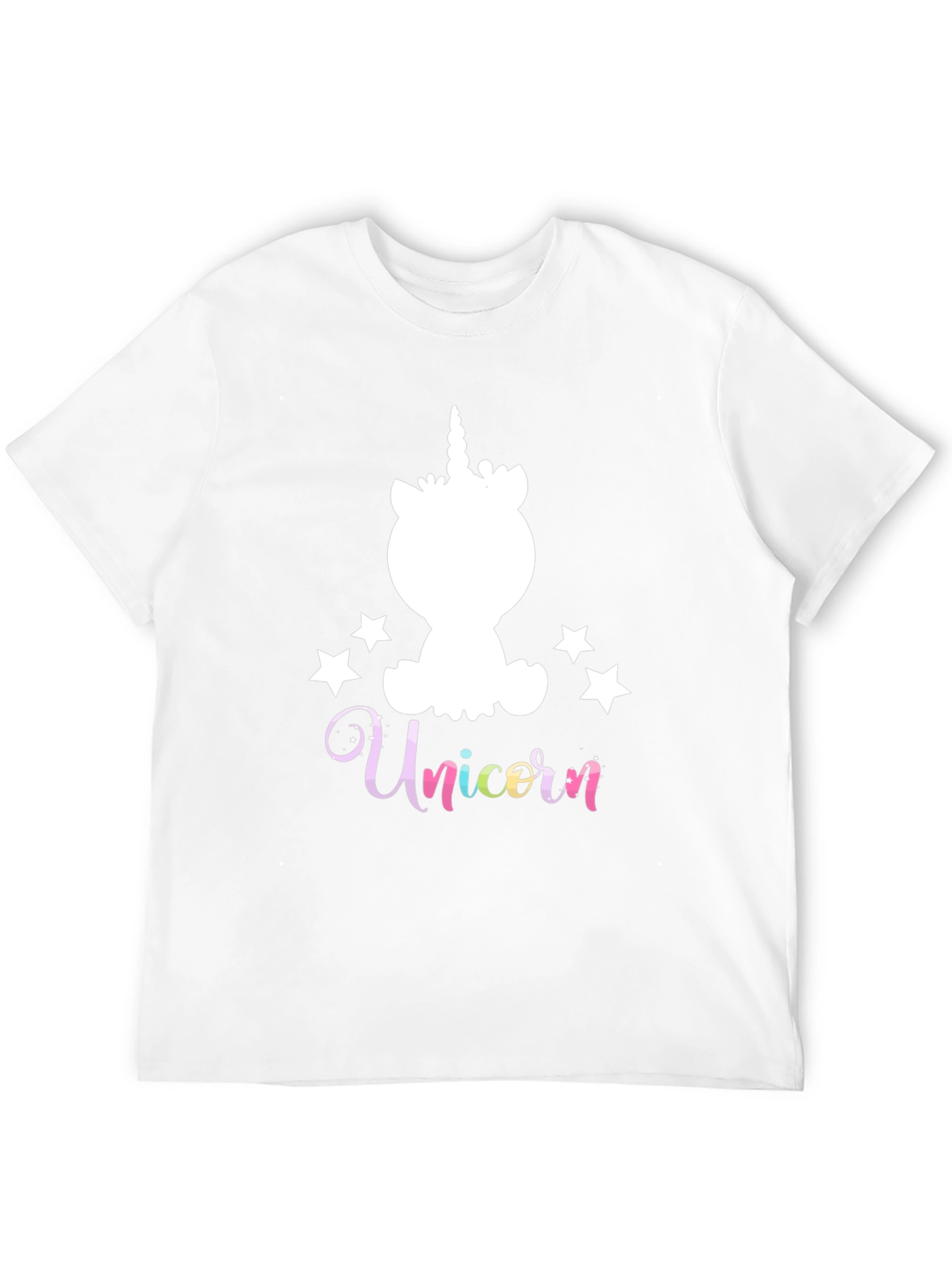 Unicorn Stars Graphic Black T-Shirt
