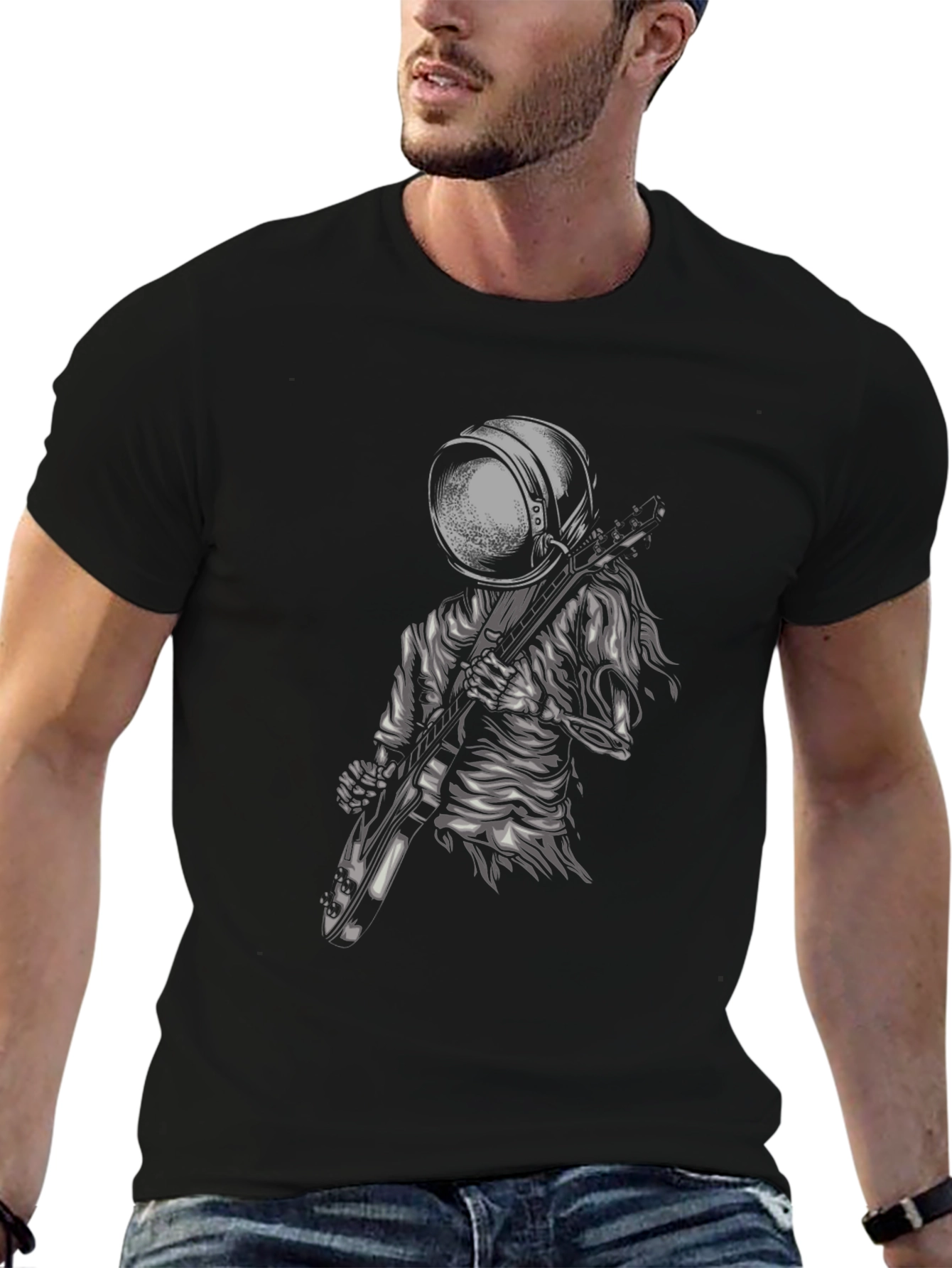 Astronaut Guitarist Graphic Tee - Rock in Space!