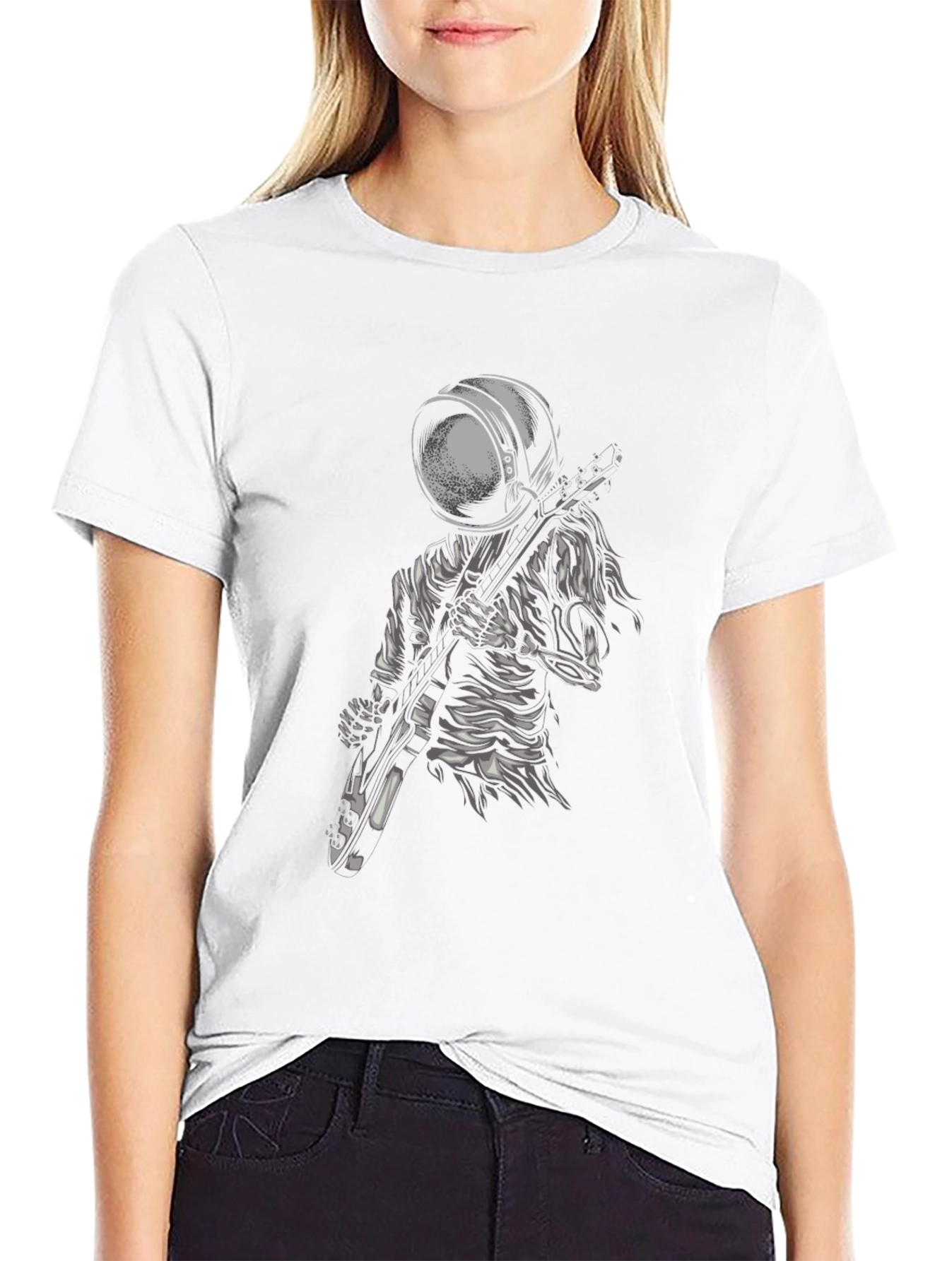 Astronaut Guitarist Graphic Tee - Rock in Space!