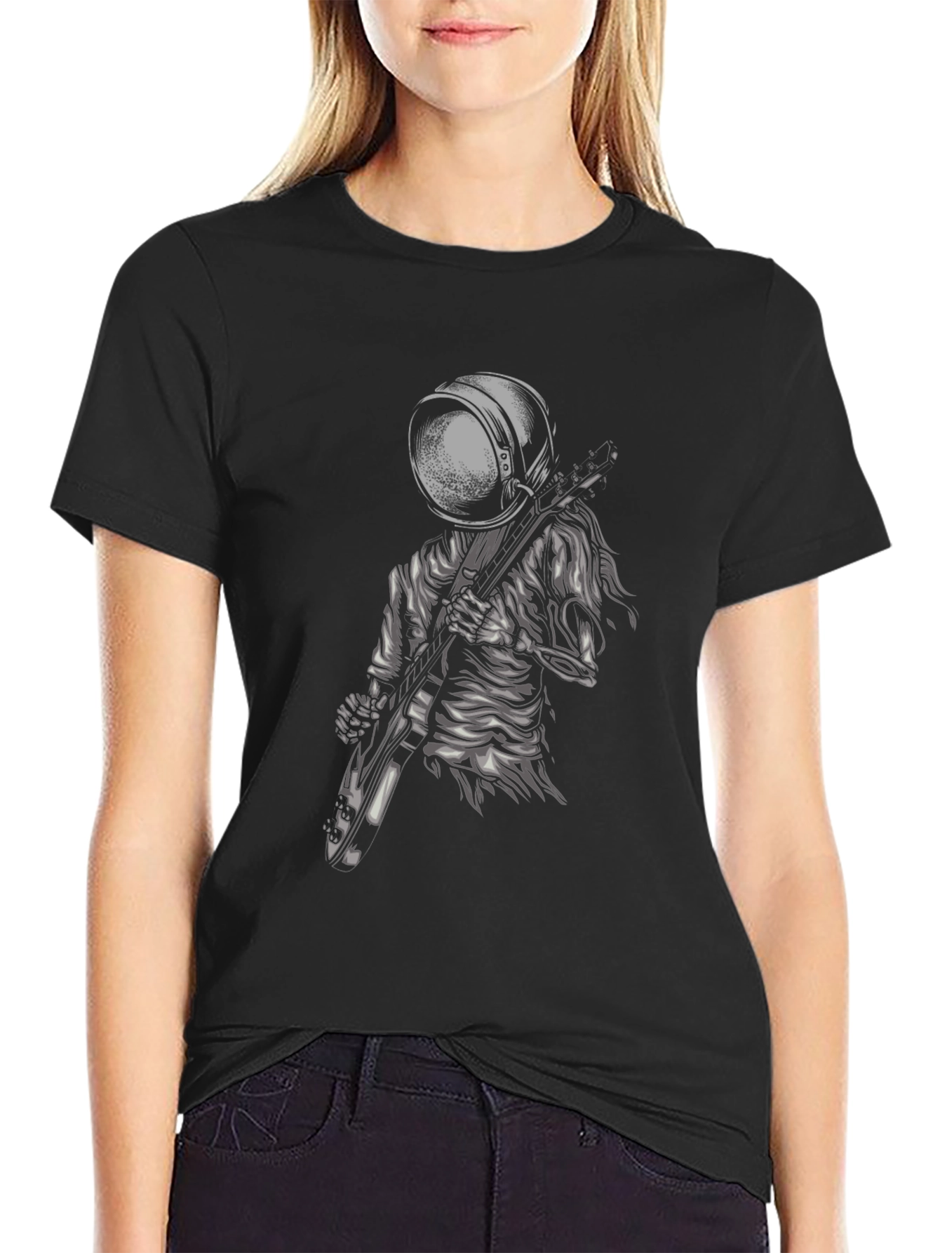 Astronaut Guitarist Graphic Tee - Rock in Space!
