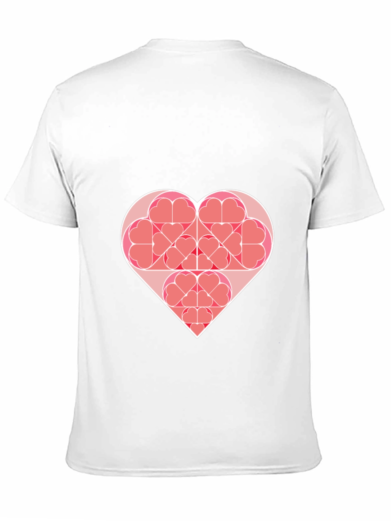 Heart Fractal Graphic Tee - Modern Geometric Design