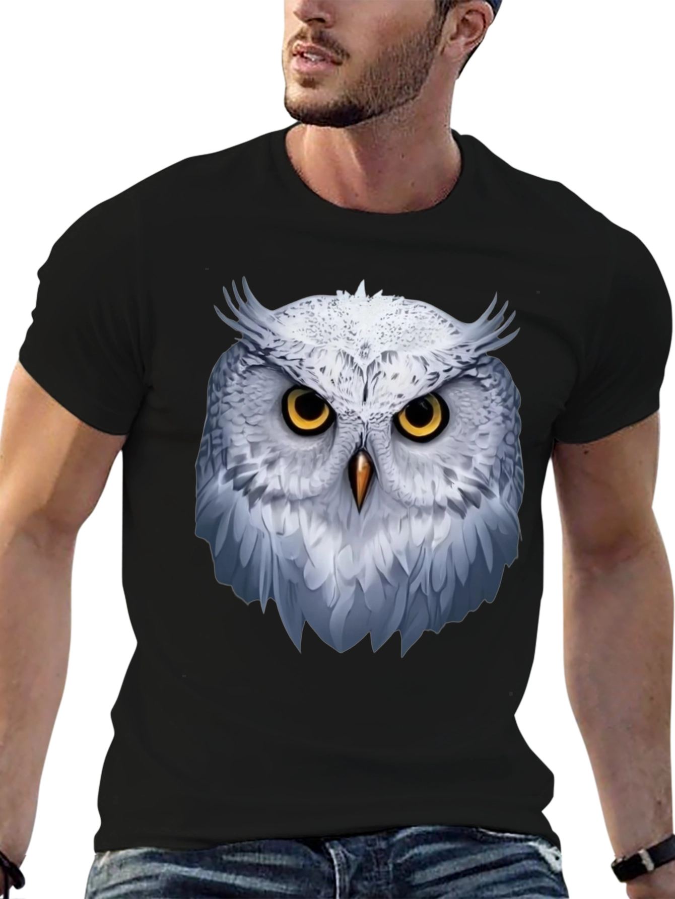Owl Graphic Black T-Shirt