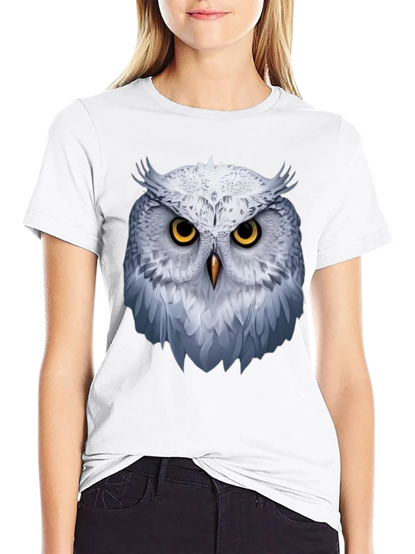 Owl Graphic Black T-Shirt