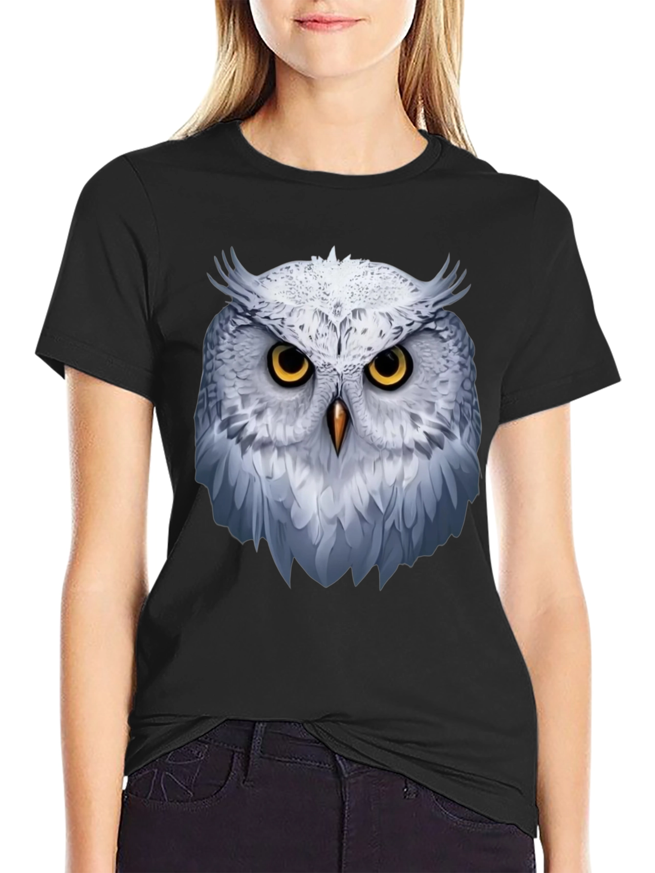 Owl Graphic Black T-Shirt