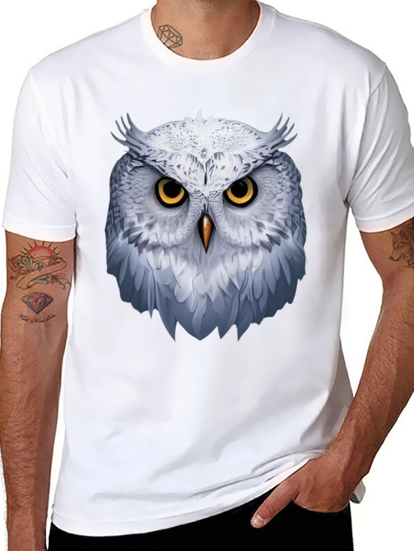 Owl Graphic Black T-Shirt