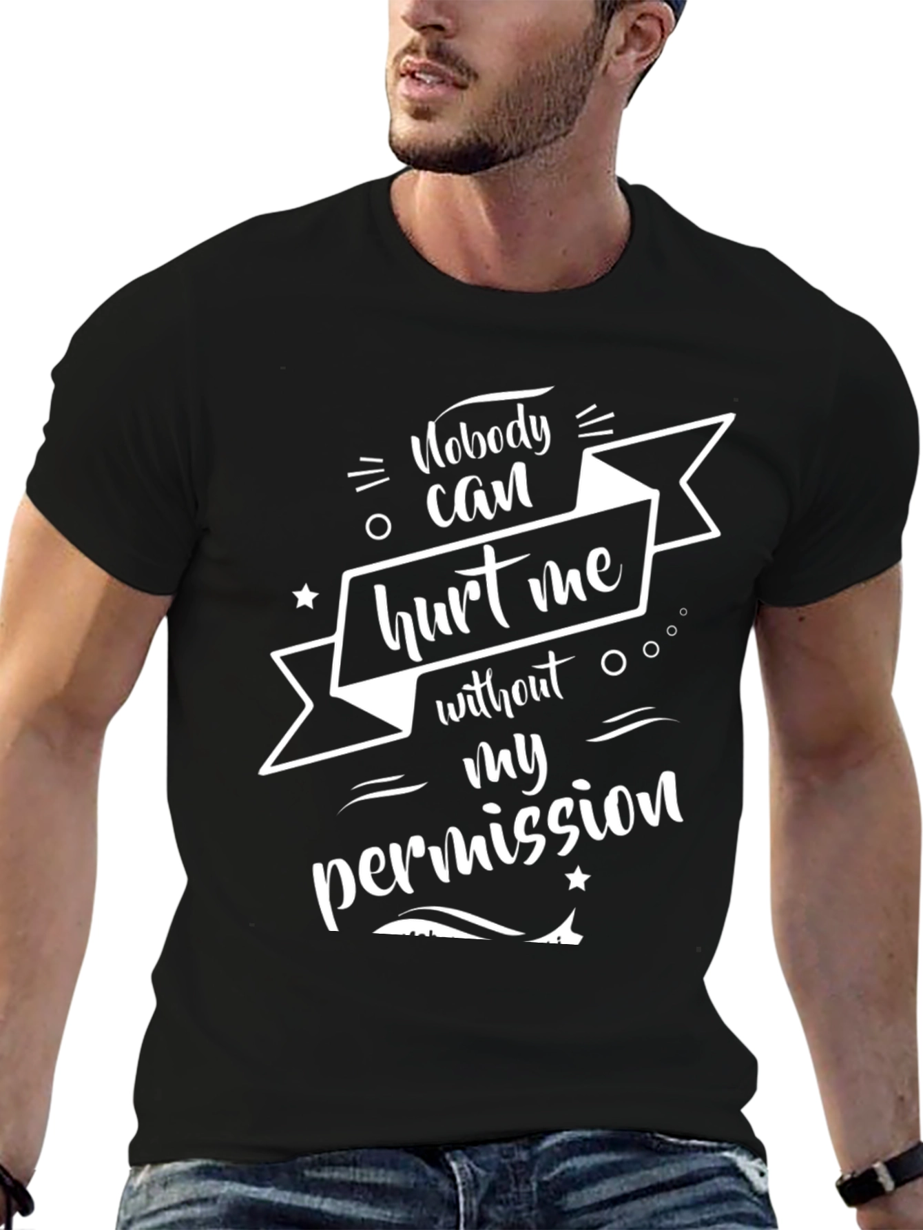 Nobody Can Hurt Me Graphic Tee - Black