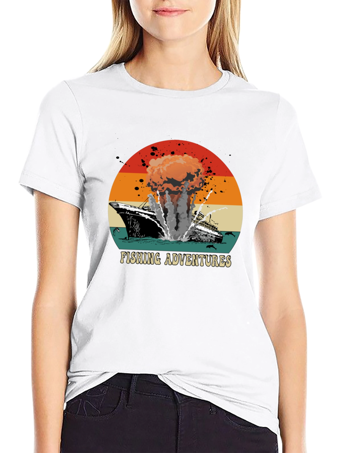 Fishing Adventures Graphic Tee - Retro Style