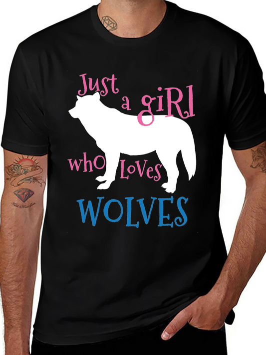 Just a Girl Who Loves Wolves T-Shirt