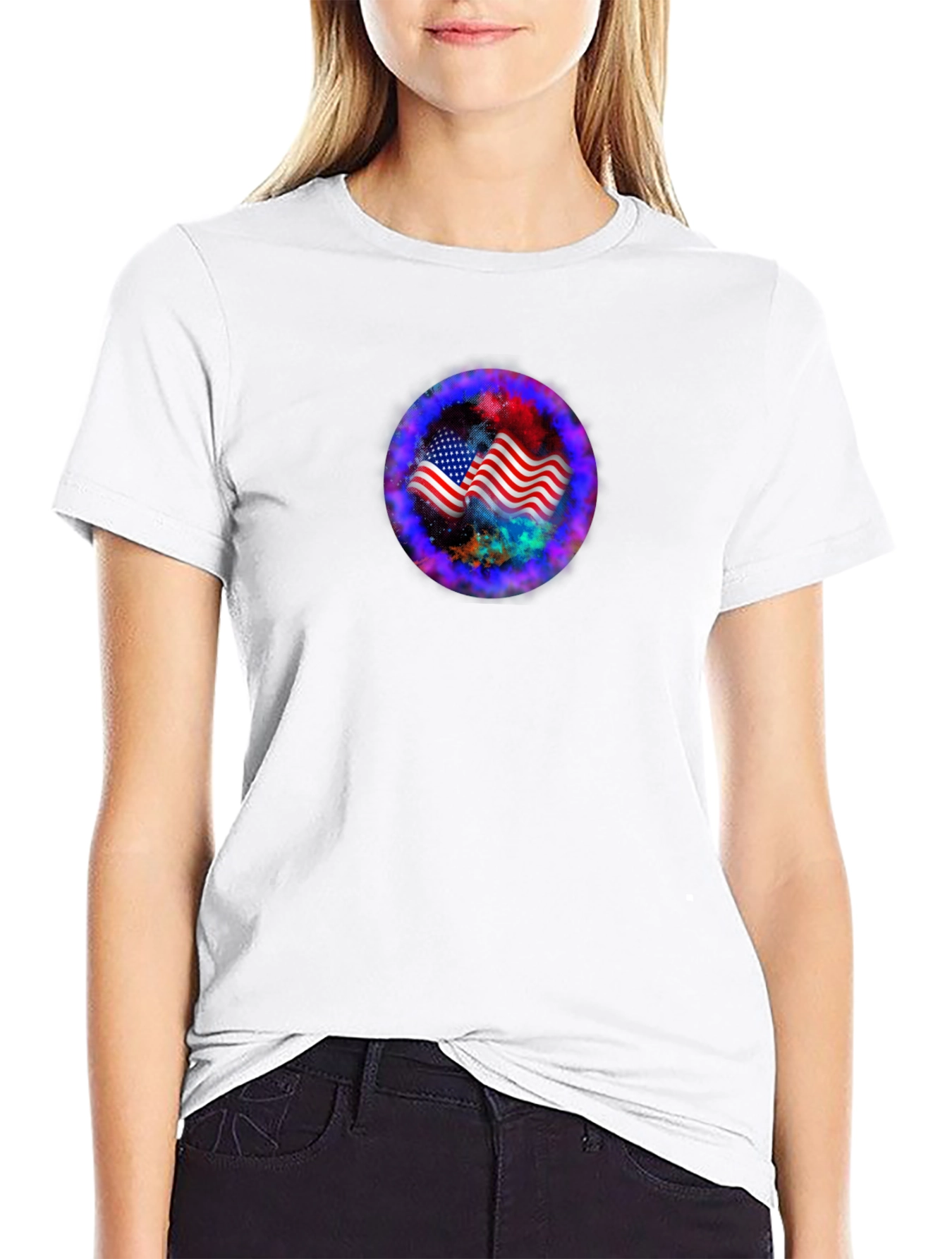 USA Flag Galaxy T-Shirt