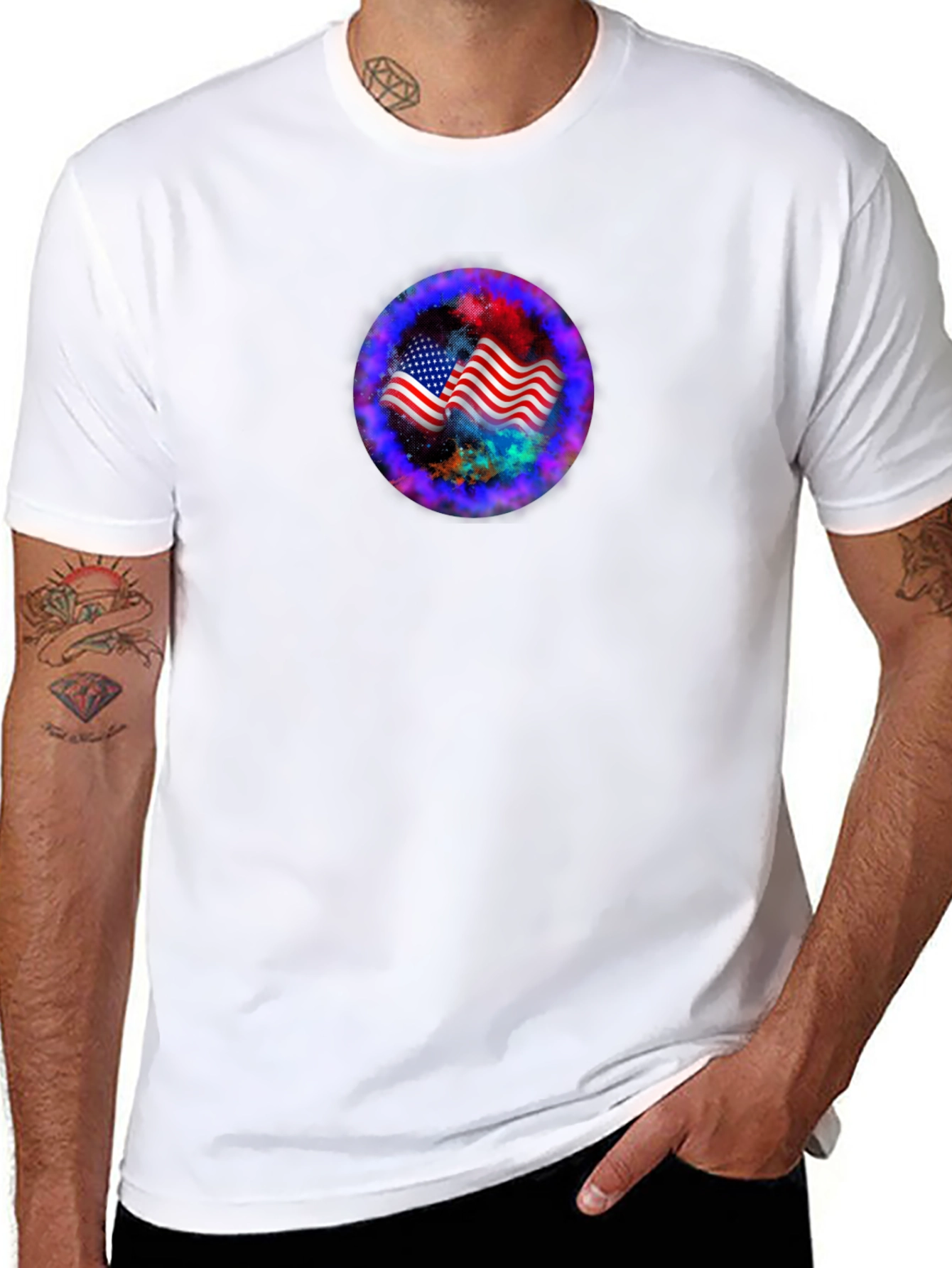 USA Flag Galaxy T-Shirt