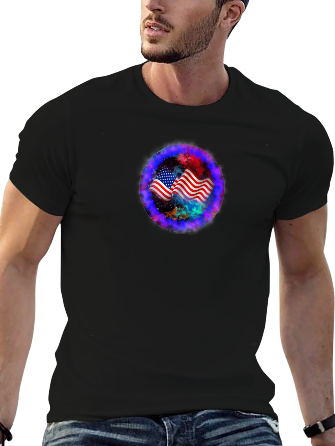 USA Flag Galaxy T-Shirt