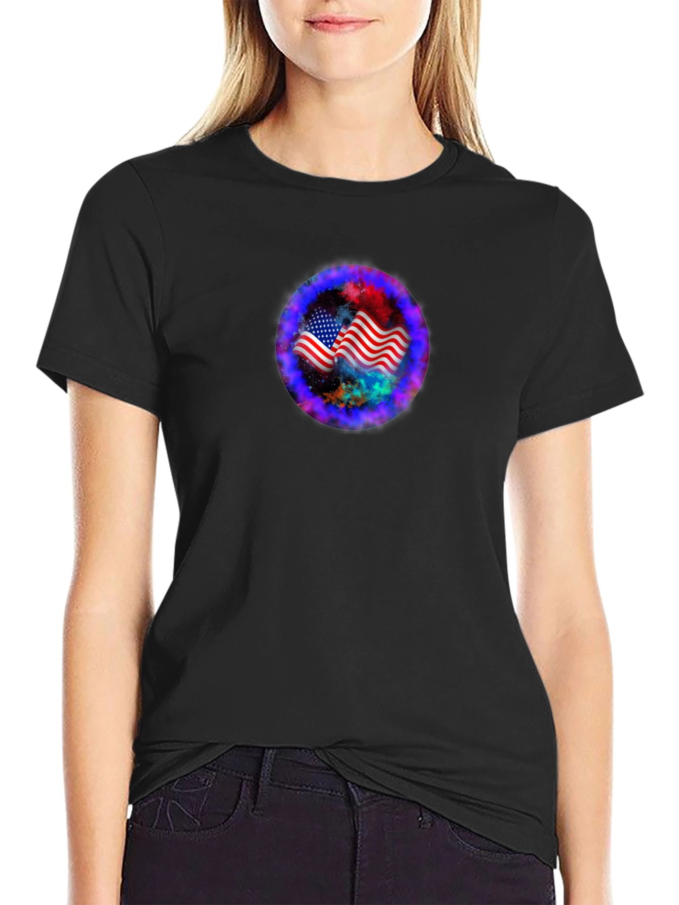 USA Flag Galaxy T-Shirt