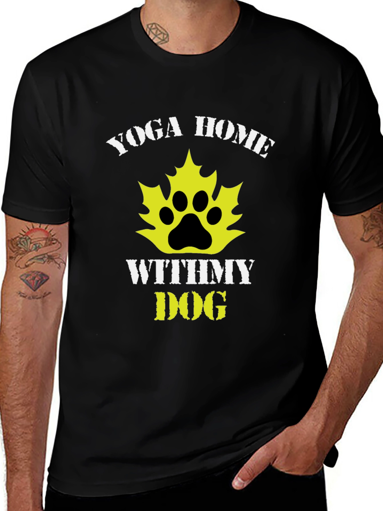 Yoga Home With My Dog Graphic Tee