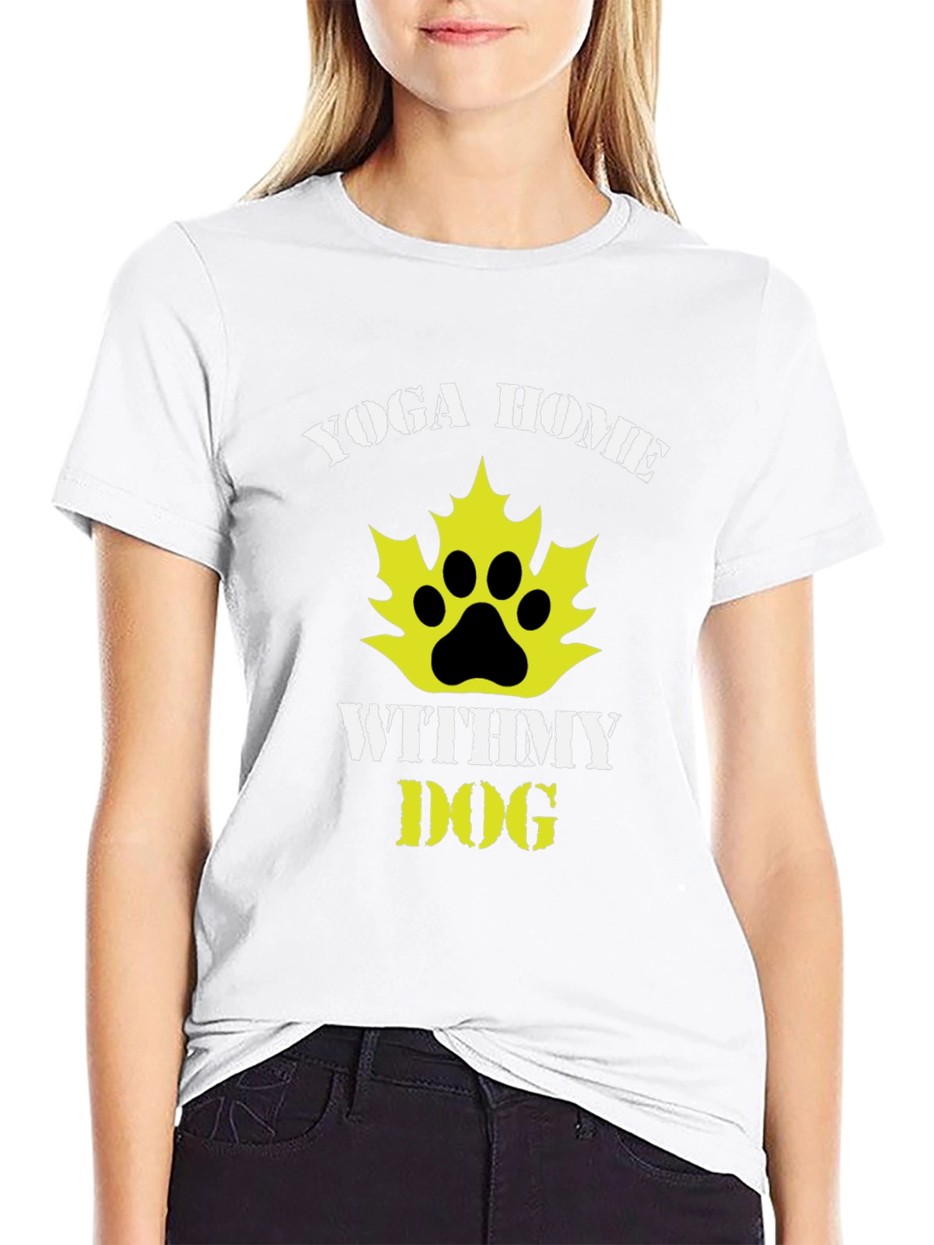 Yoga Home With My Dog Graphic Tee
