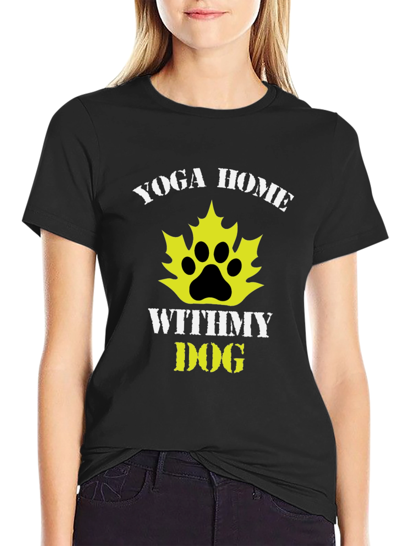 Yoga Home With My Dog Graphic Tee