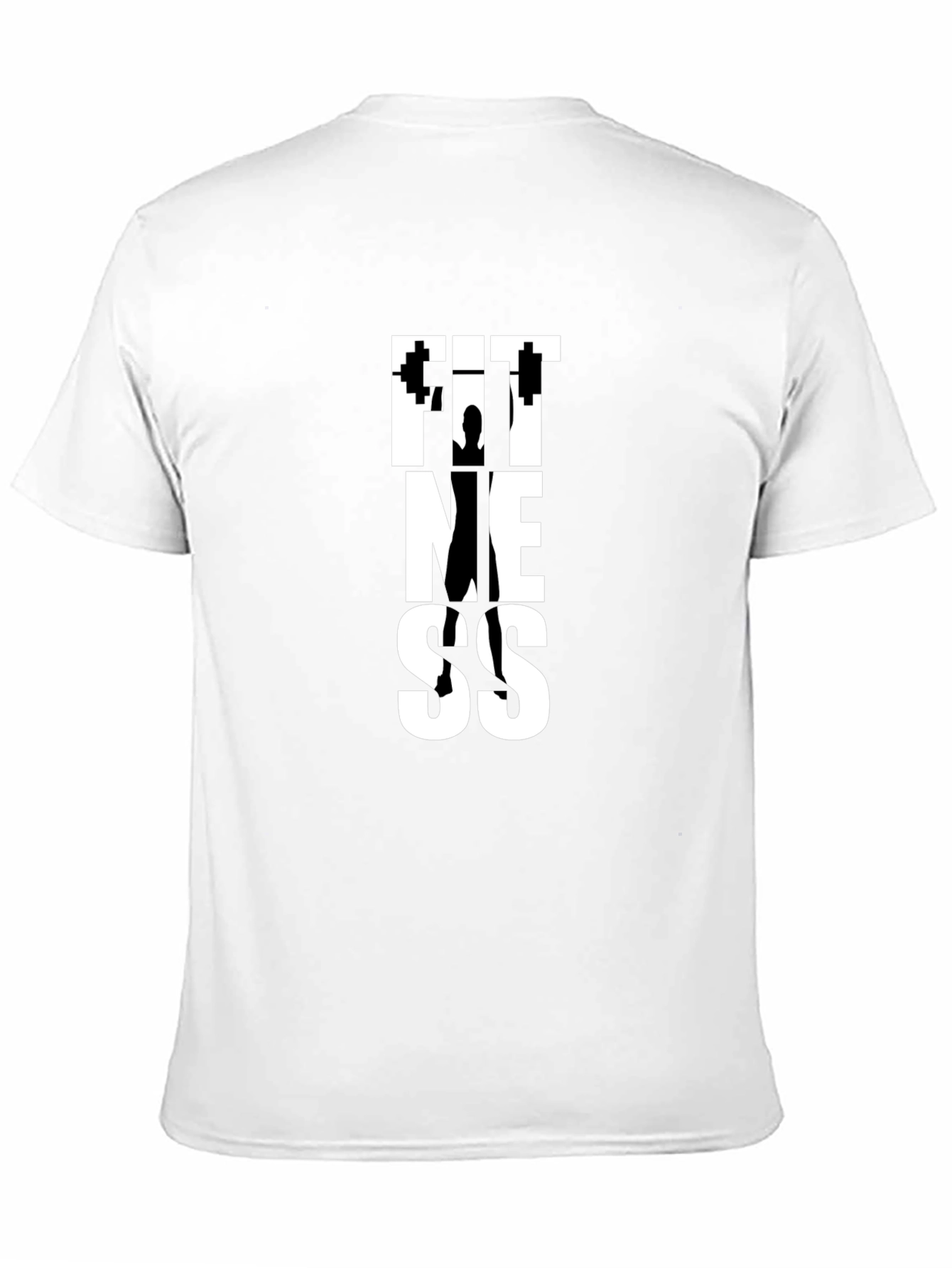 Fitness Graphic Tee - Black Cotton Gym Shirt