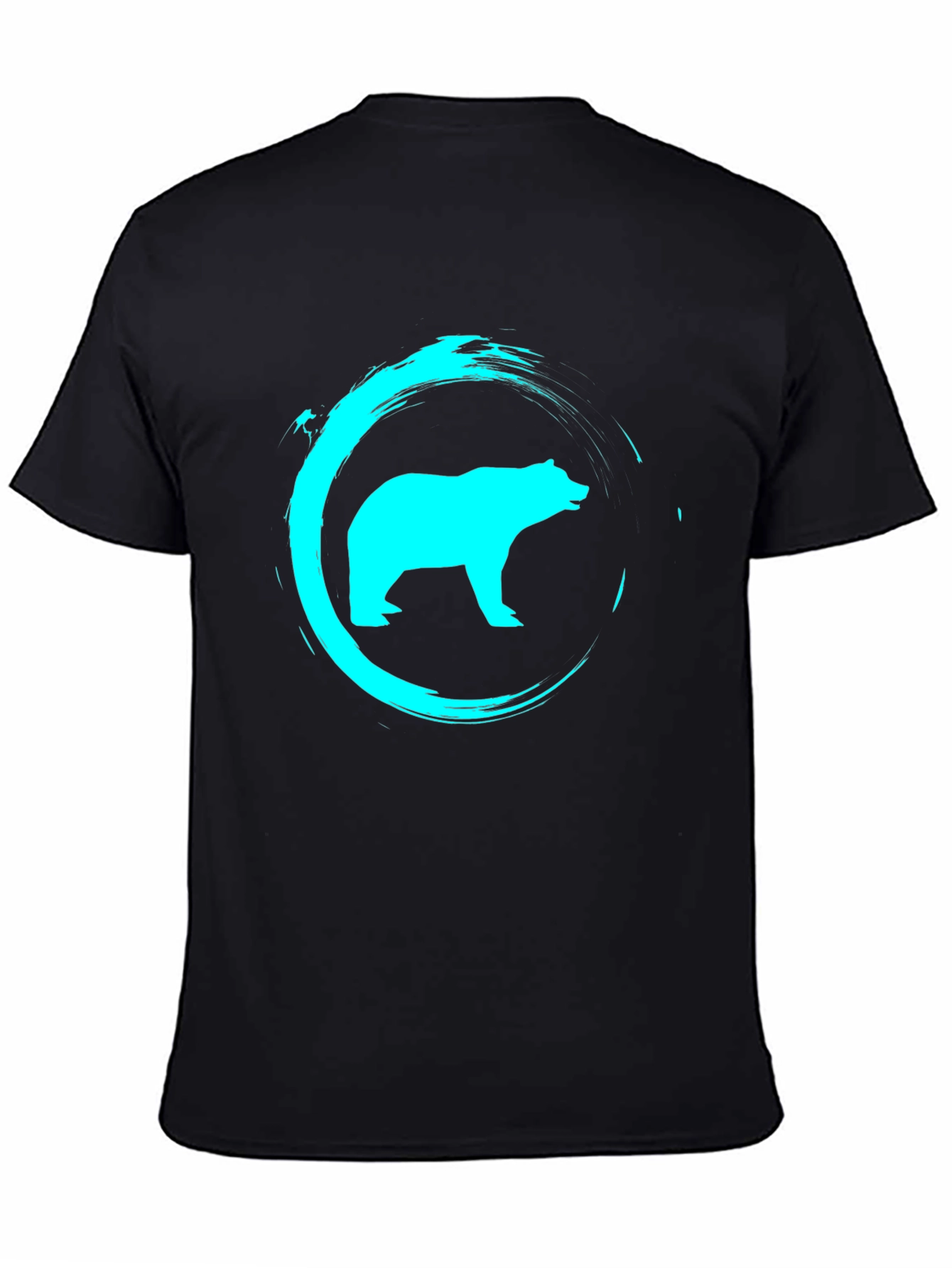 Cool Bear Graphic Print Black T-Shirt