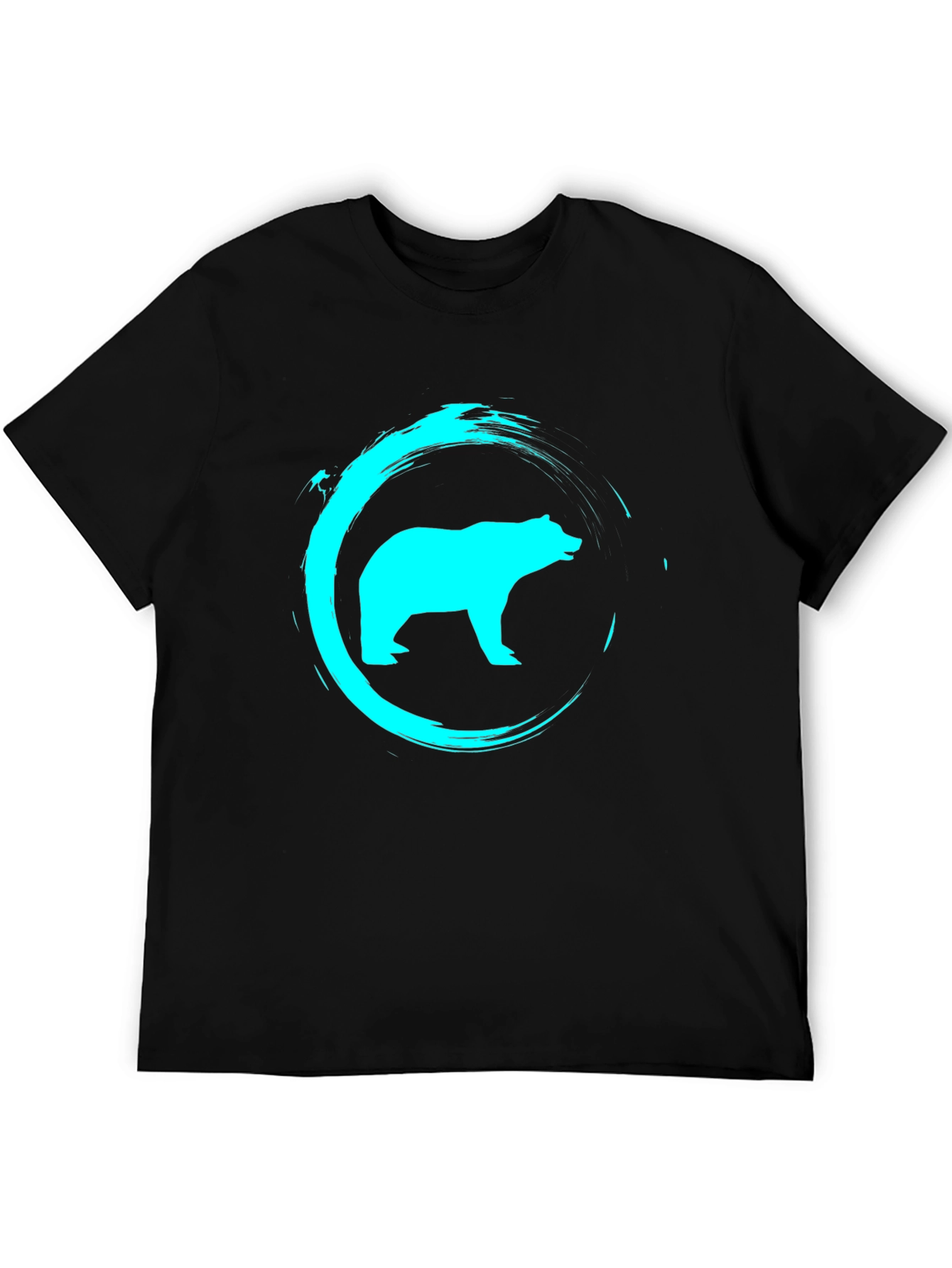 Cool Bear Graphic Print Black T-Shirt