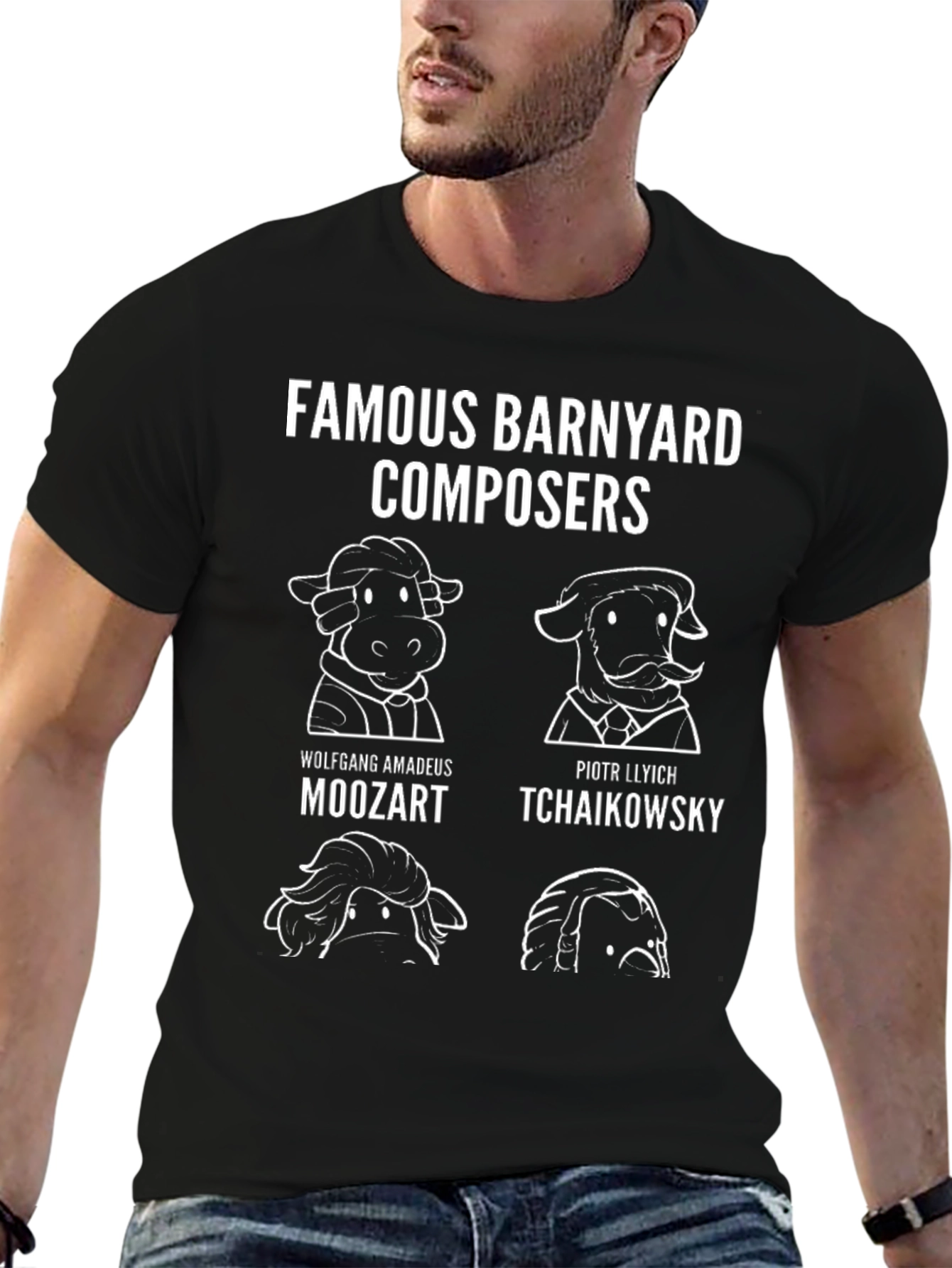 Funny Famous Barnyard Composers T-Shirt