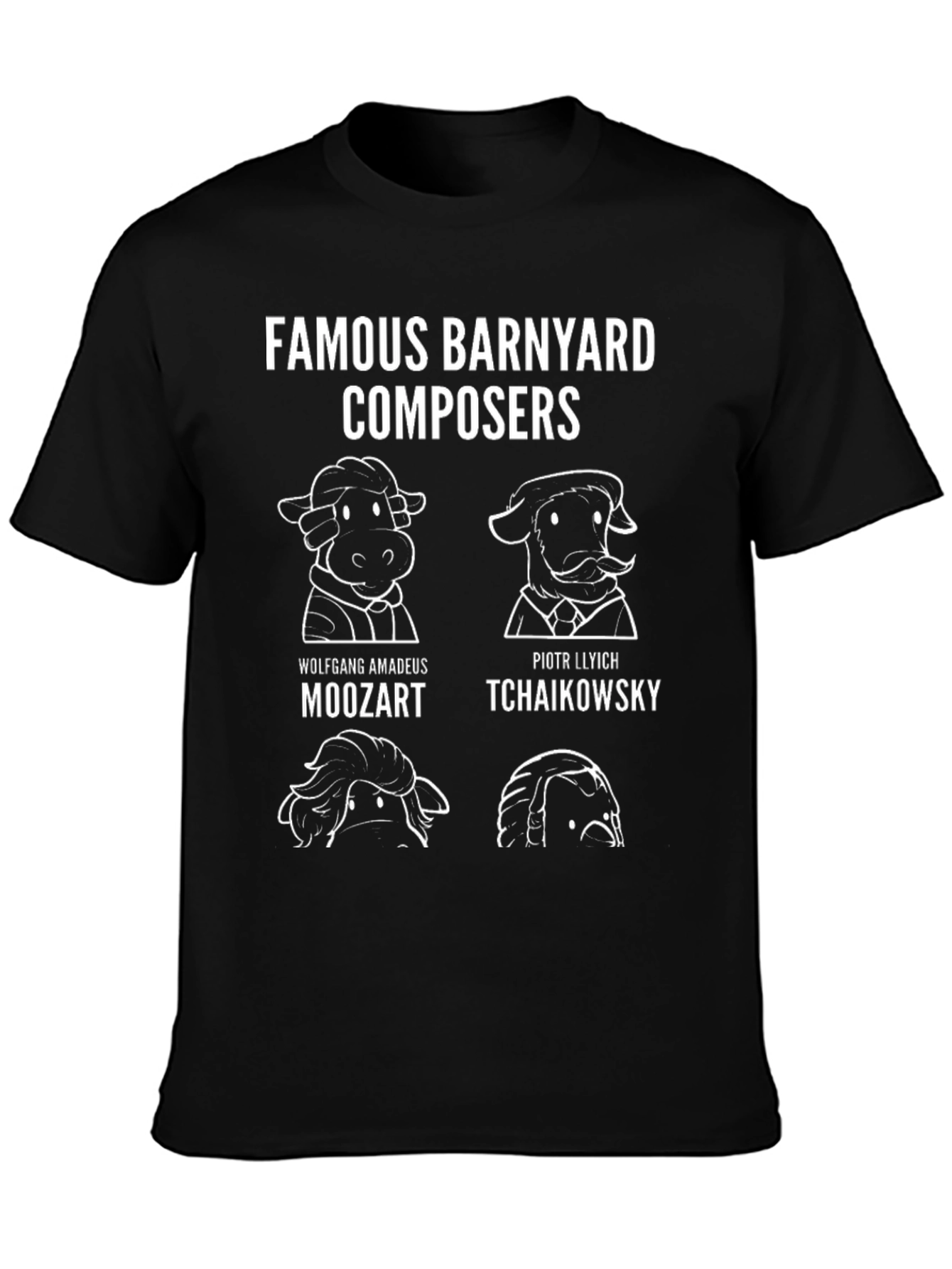 Funny Famous Barnyard Composers T-Shirt