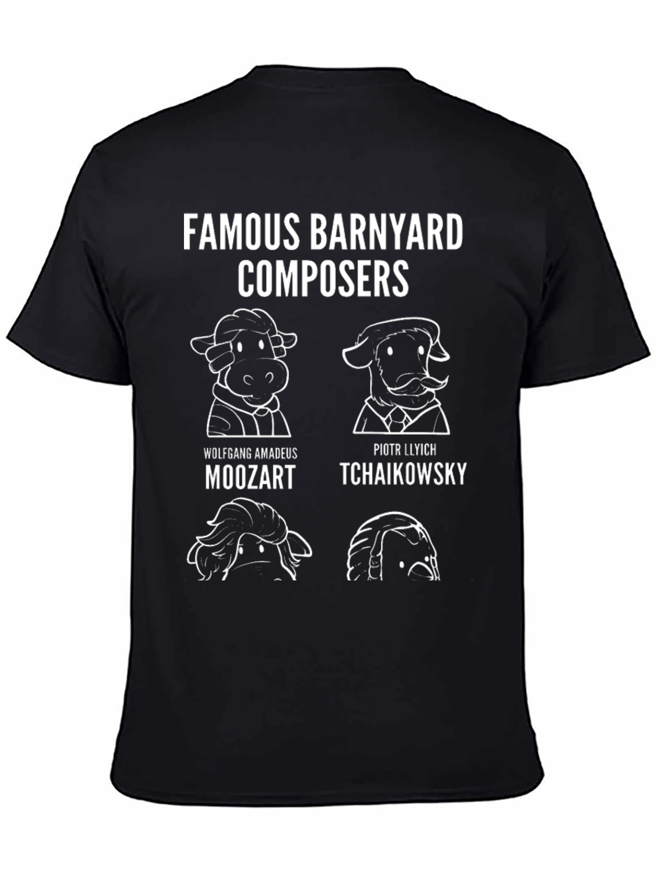 Funny Famous Barnyard Composers T-Shirt