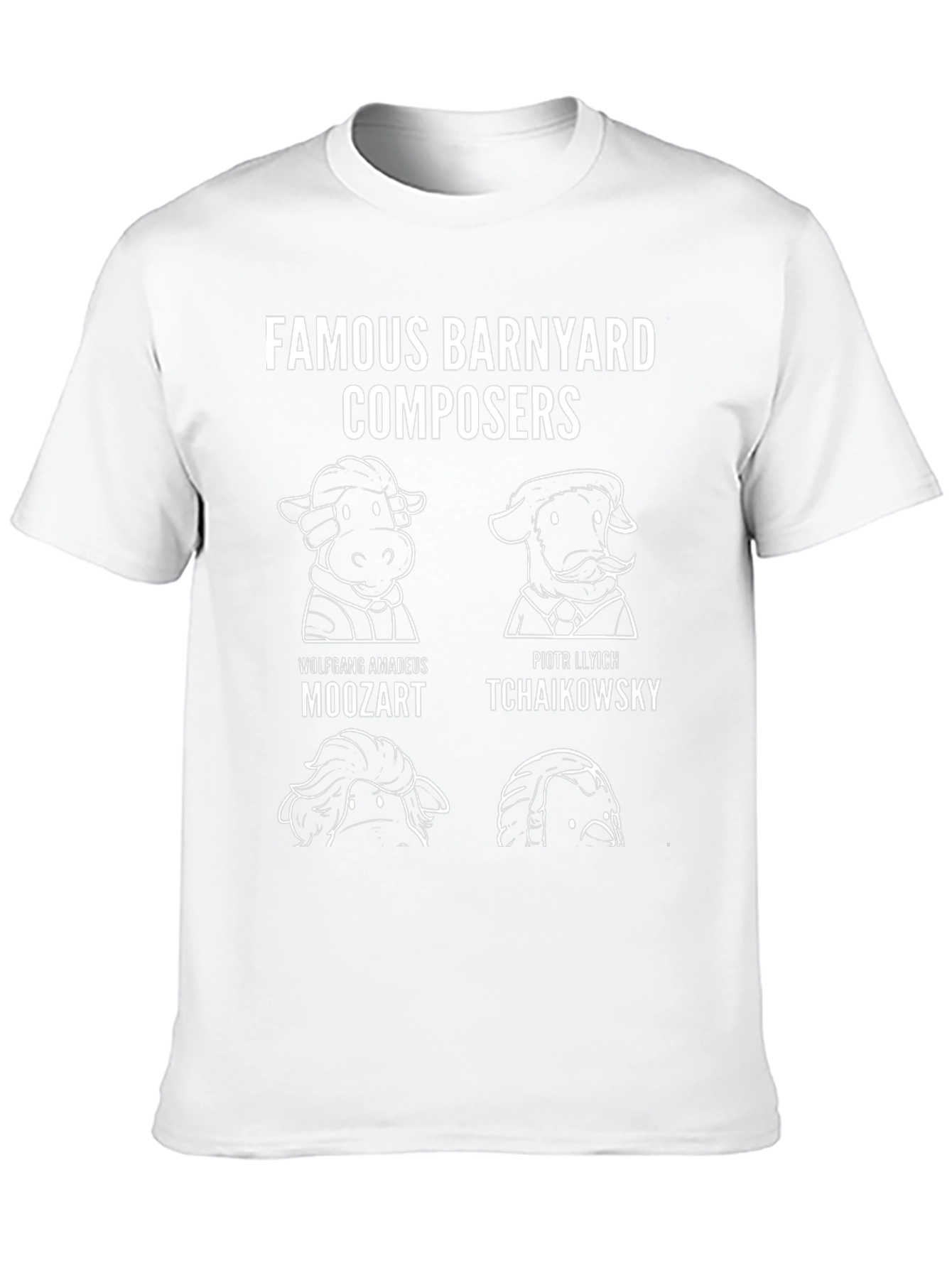 Funny Famous Barnyard Composers T-Shirt