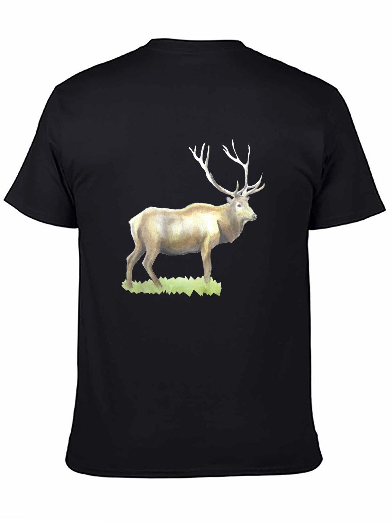 Elk Graphic Tee - Wildlife Inspired Black T-Shirt