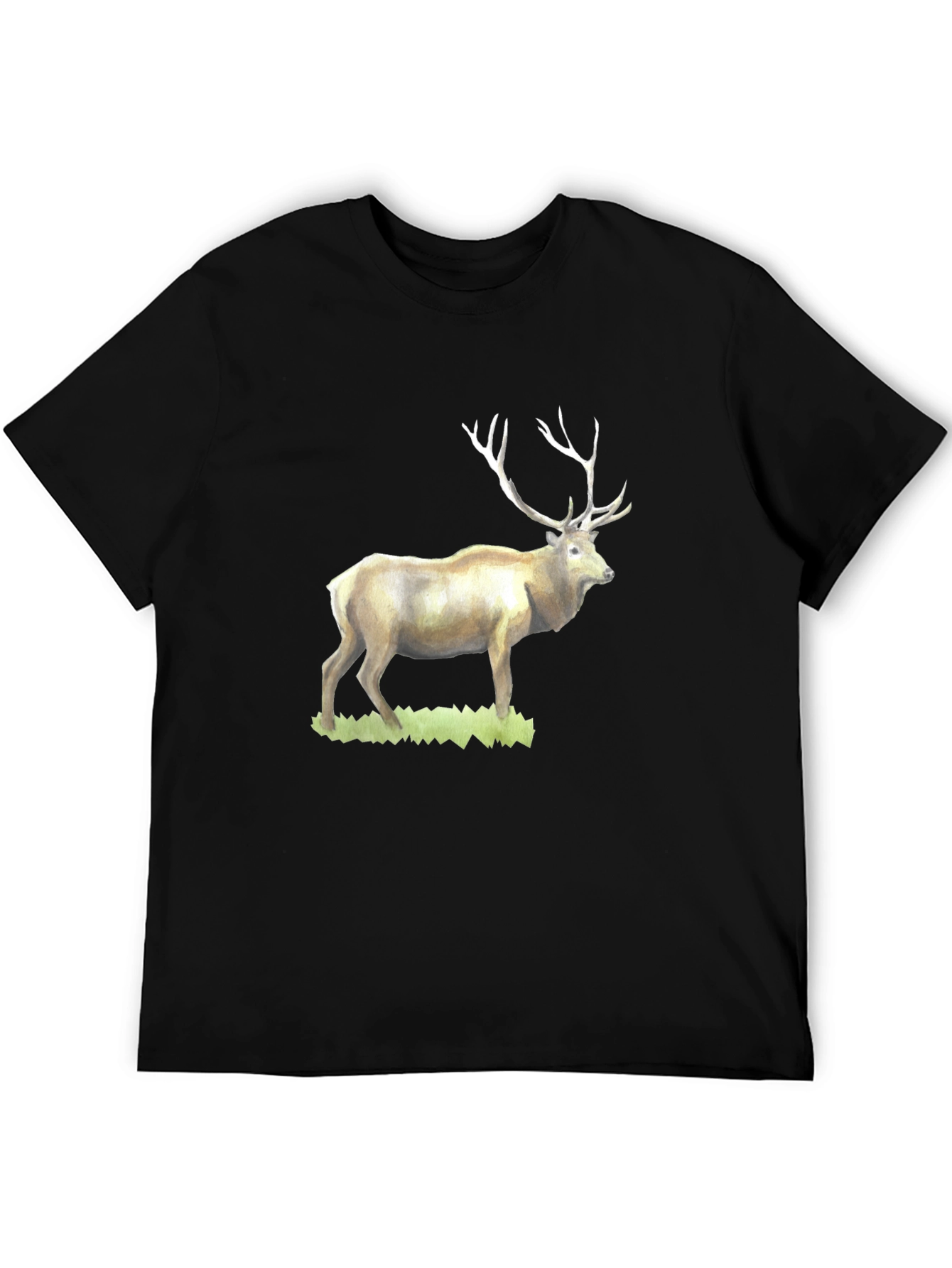 Elk Graphic Tee - Wildlife Inspired Black T-Shirt