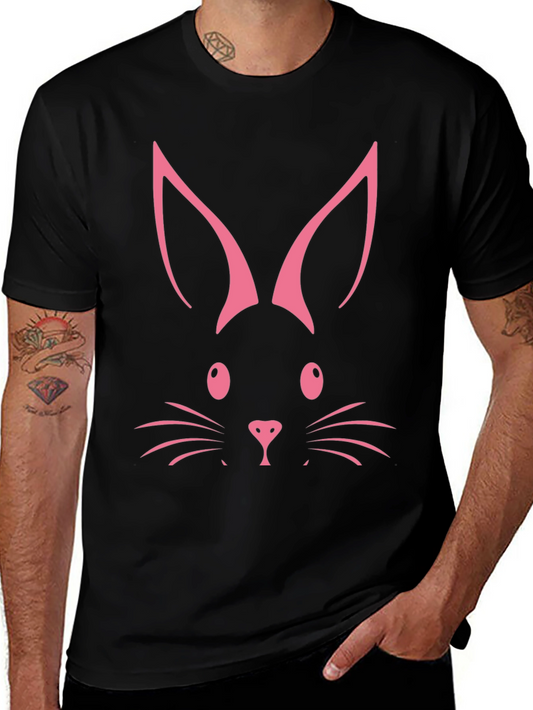 Bunny Face Graphic Tee - Easter Fun
