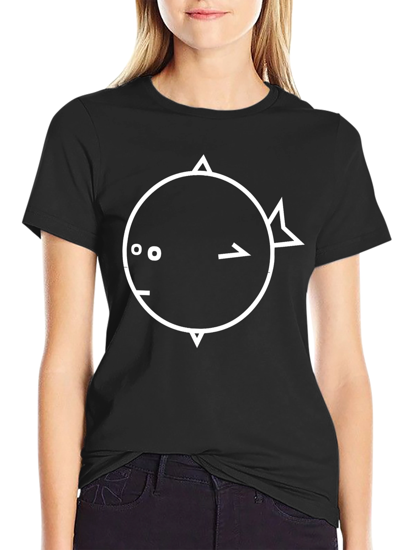 Abstract Geometric Fish Graphic Tee