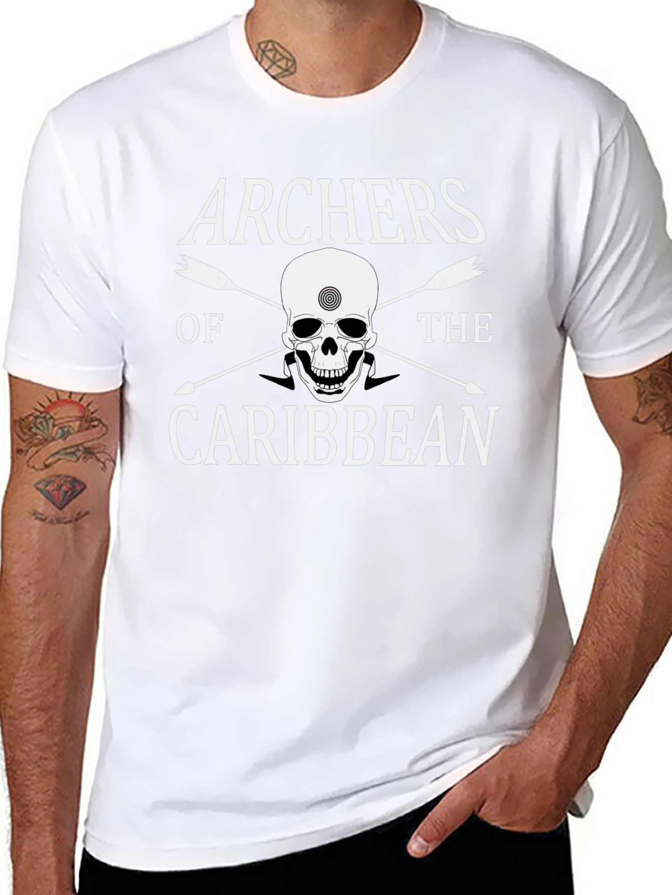 Archers of the Caribbean Black T-Shirt