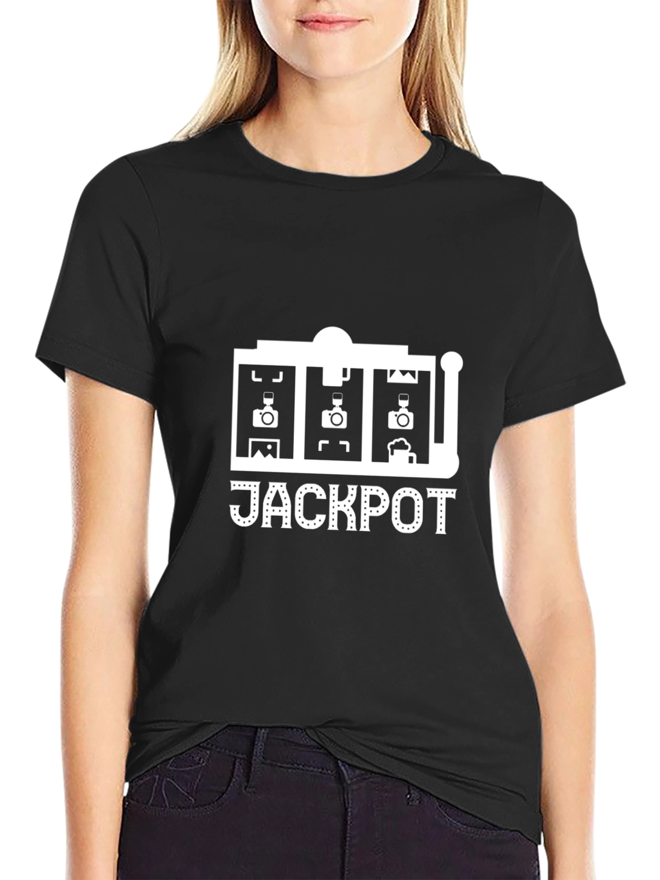 Jackpot Graphic Tee - Lucky Slot Machine Design