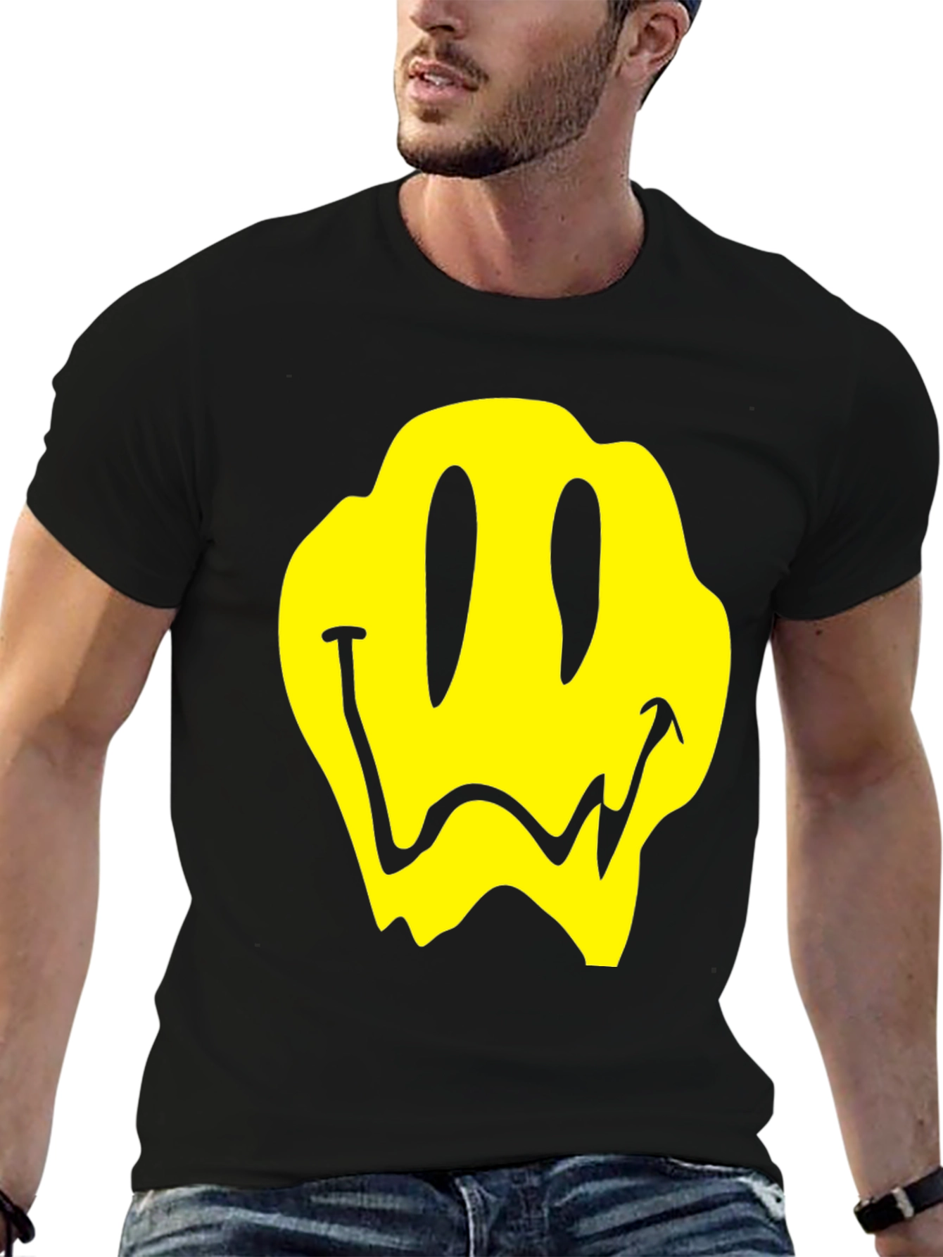 Melting Smiley Face Graphic T-Shirt