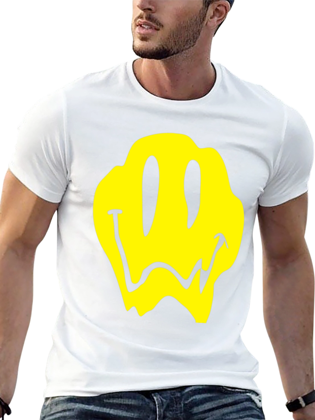 Melting Smiley Face Graphic T-Shirt