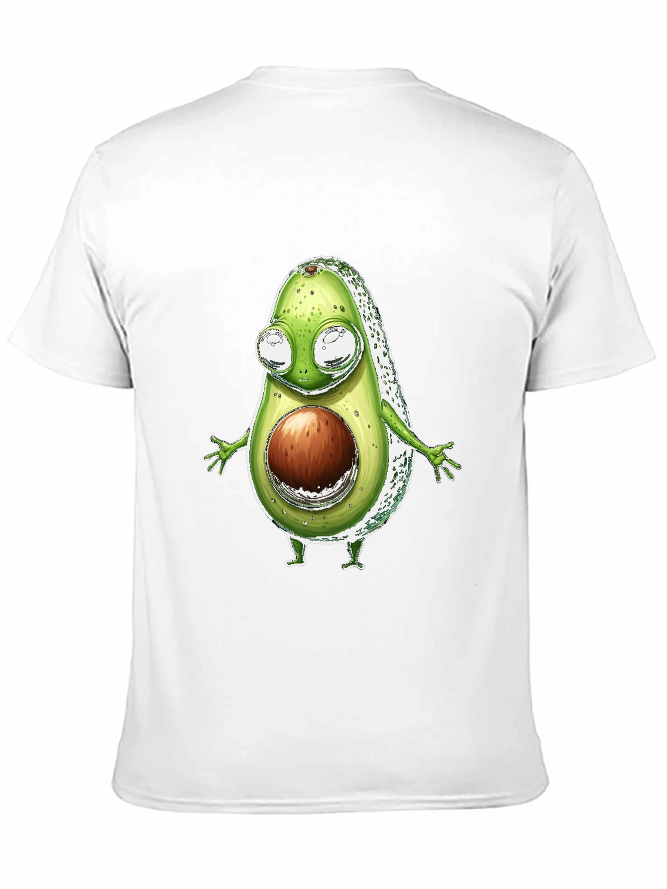 Funny Avocado Character T-Shirt - Black