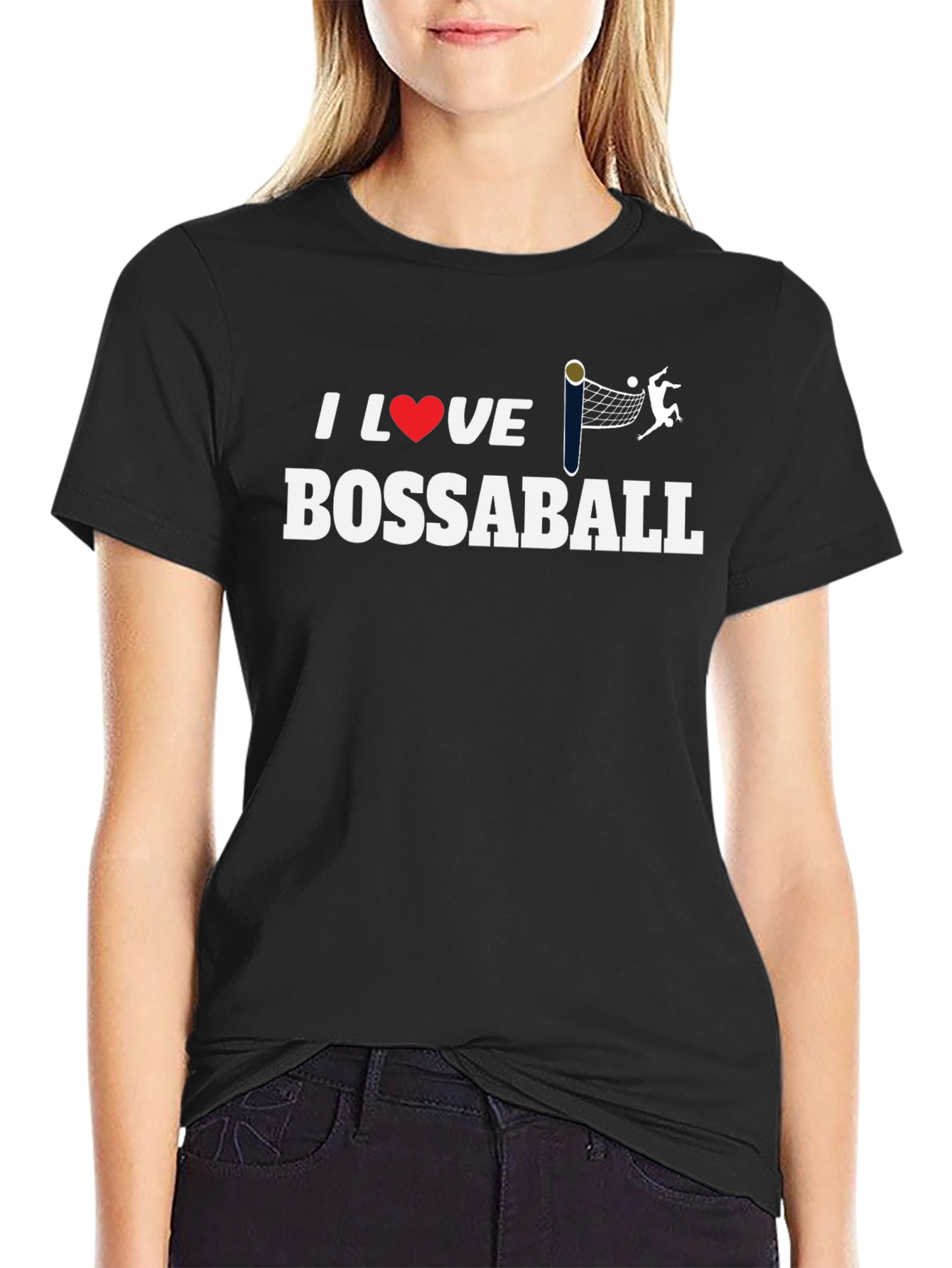 I Love Bossaball T-Shirt - Unique Sports Design
