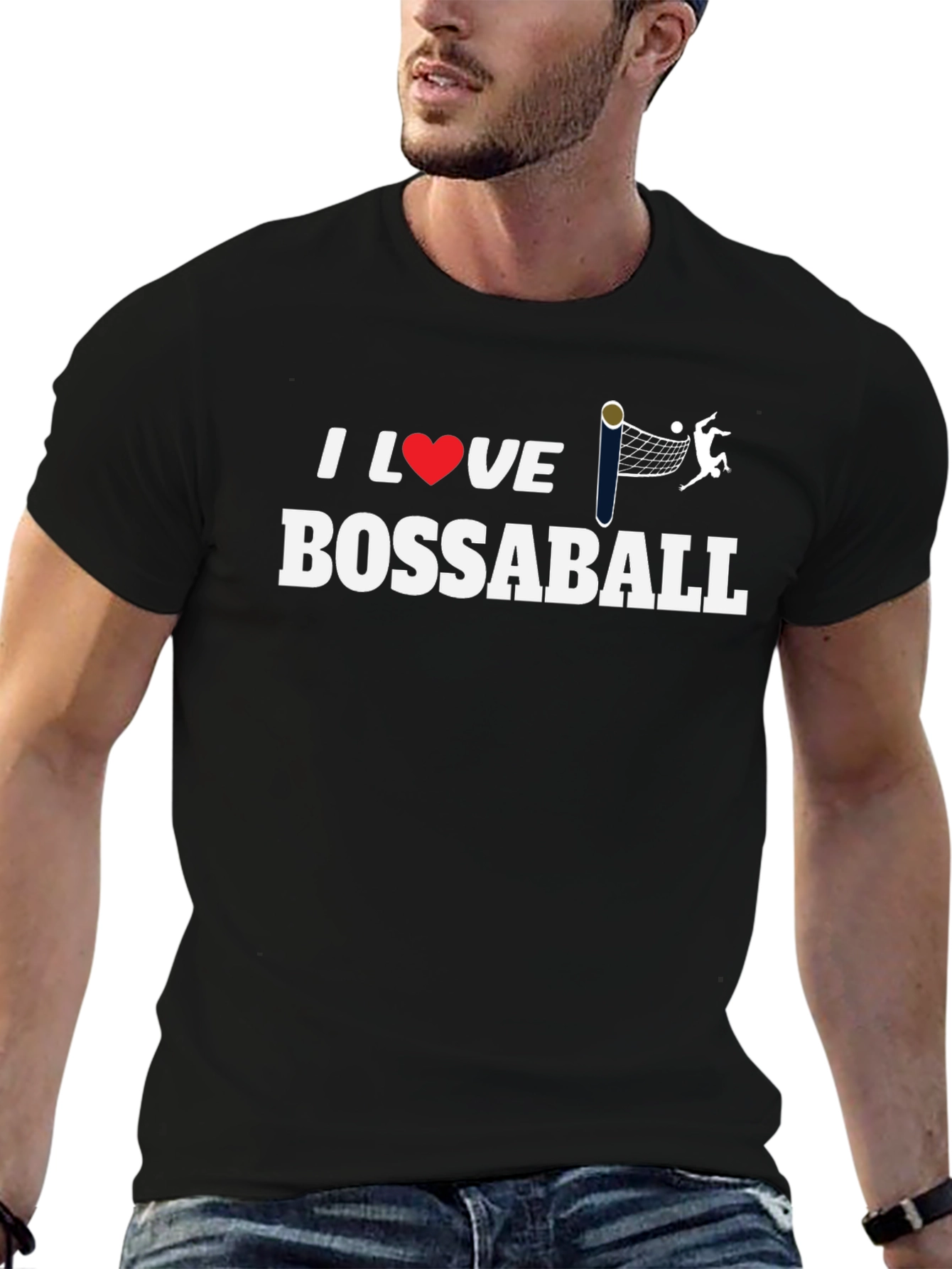 I Love Bossaball T-Shirt - Unique Sports Design