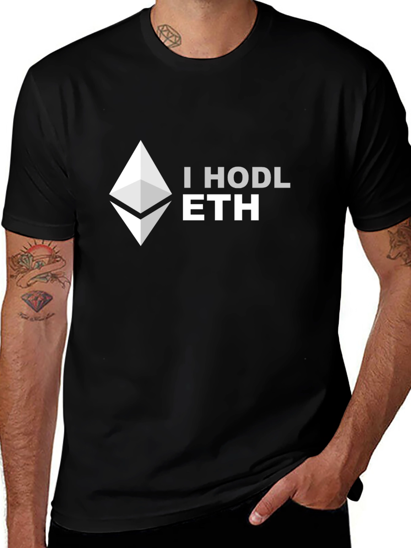 I HODL ETH Black T-Shirt