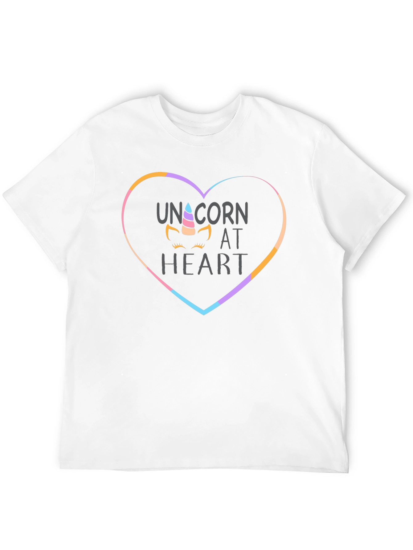 Unicorn at Heart Black T-Shirt