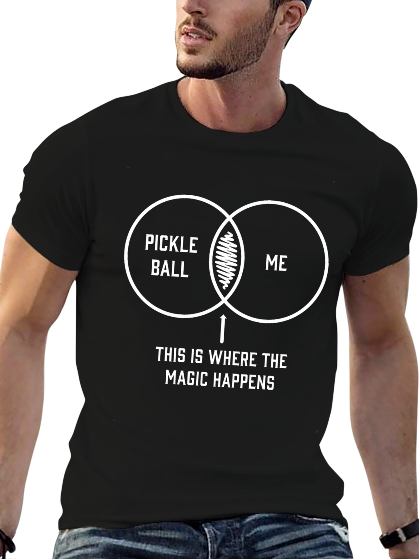 Pickleball Magic Graphic Tee - Black
