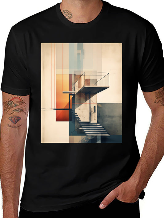 Abstract Architecture Graphic Tee - Modern Design