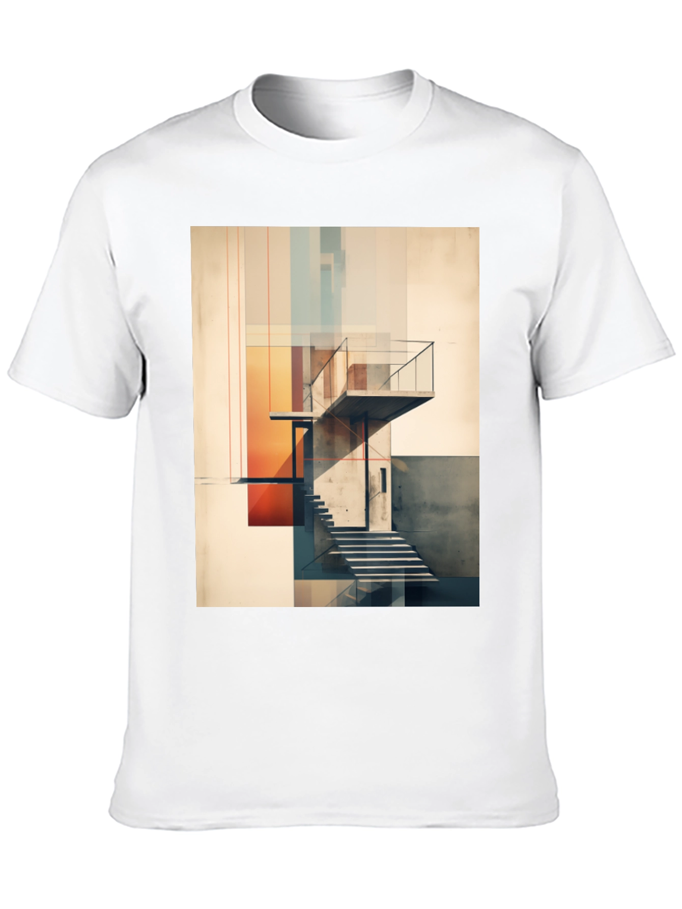 Abstract Architecture Graphic Tee - Modern Design