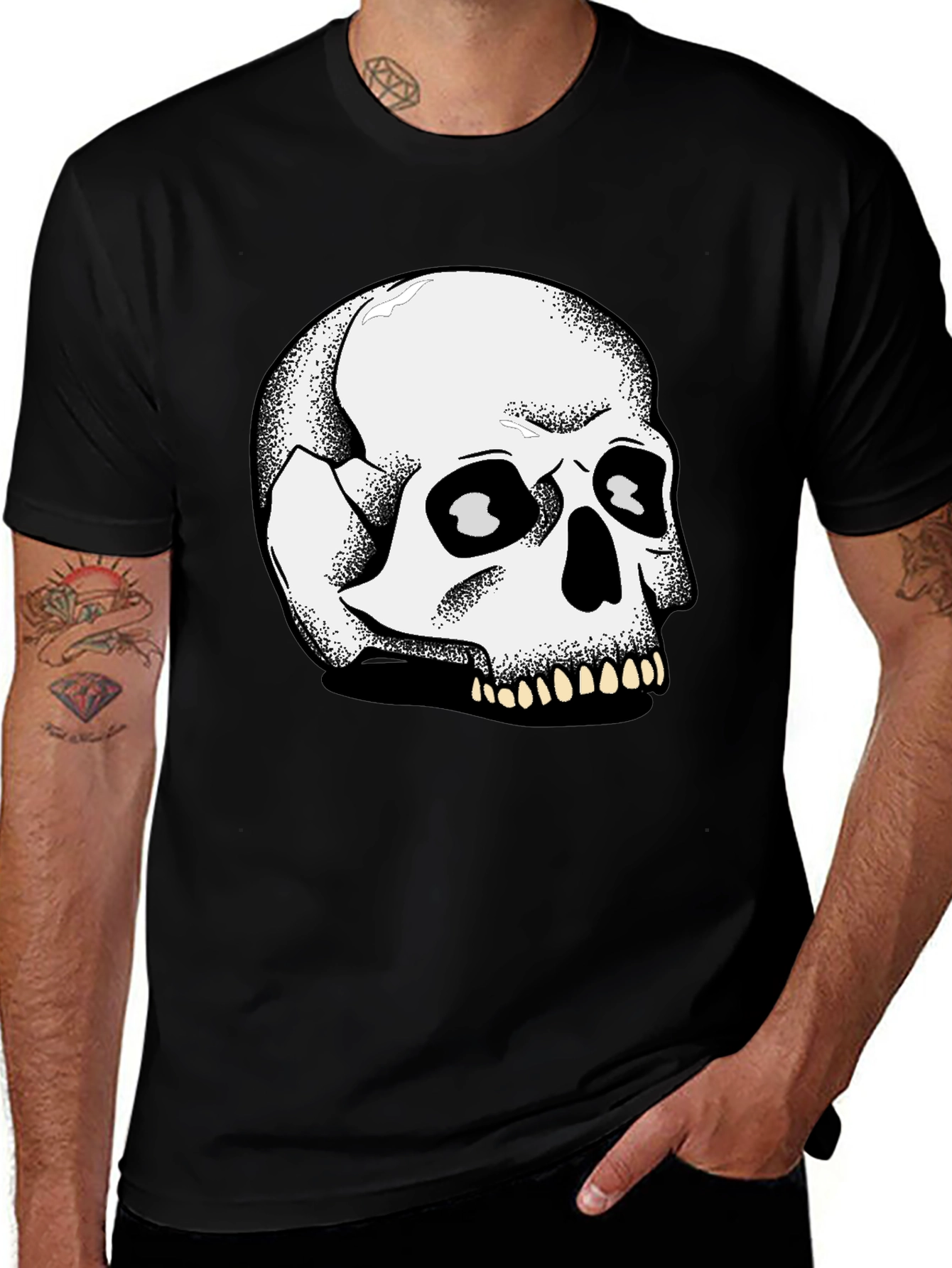 Skull Graphic Black T-Shirt