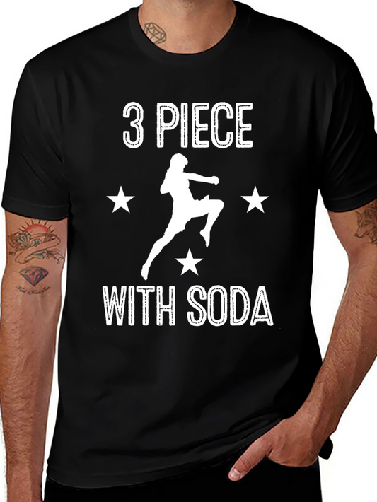 3 Piece With Soda Black Graphic Tee