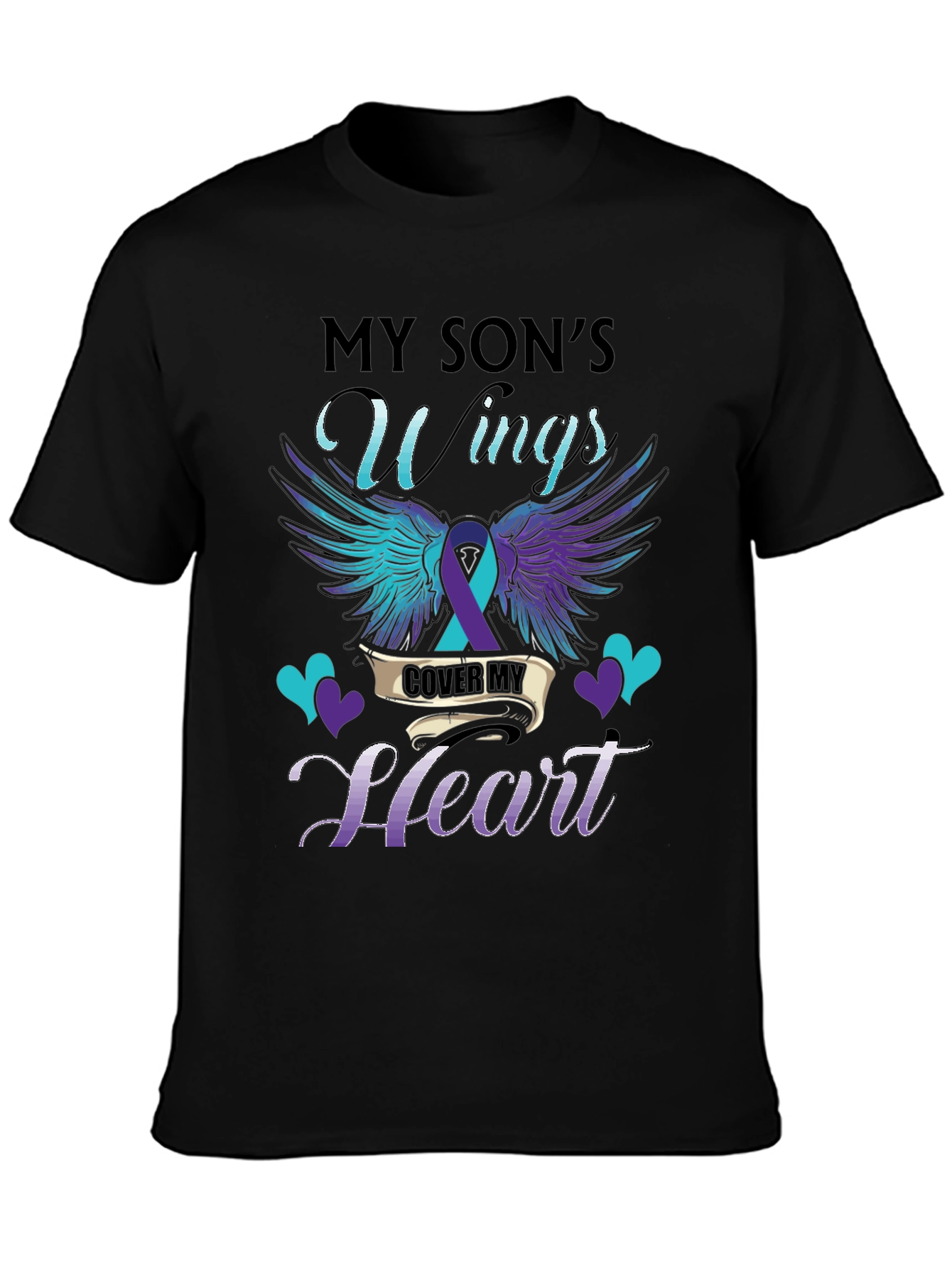 My Sons Wings Cover My Heart Graphic Tee