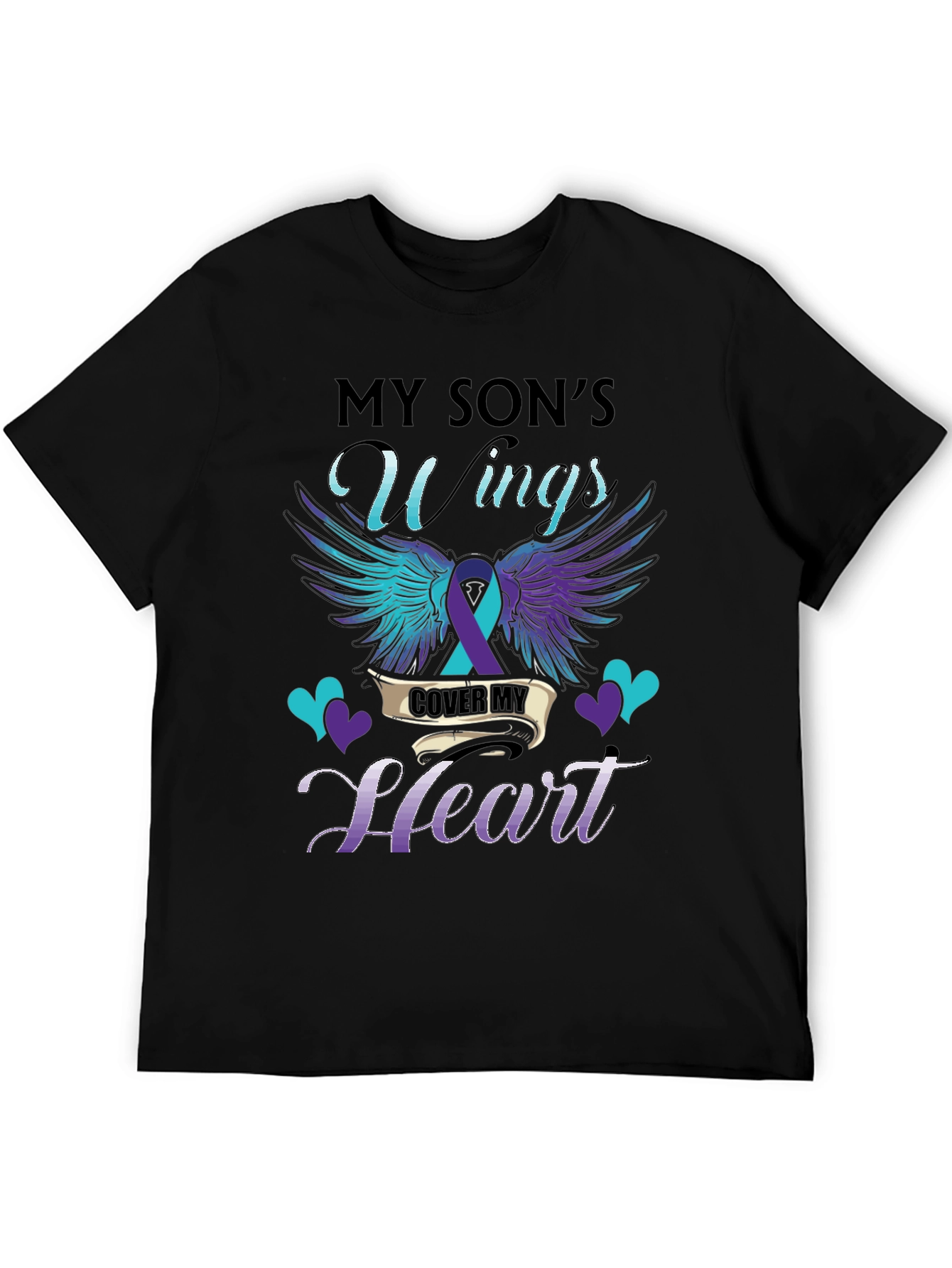 My Sons Wings Cover My Heart Graphic Tee