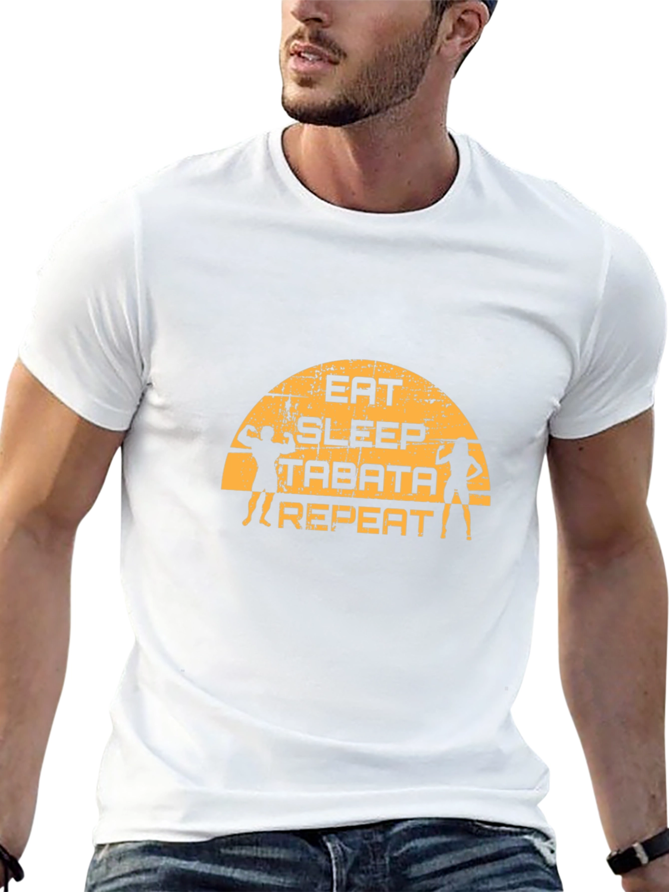 Eat Sleep Tabata Repeat Black T-Shirt