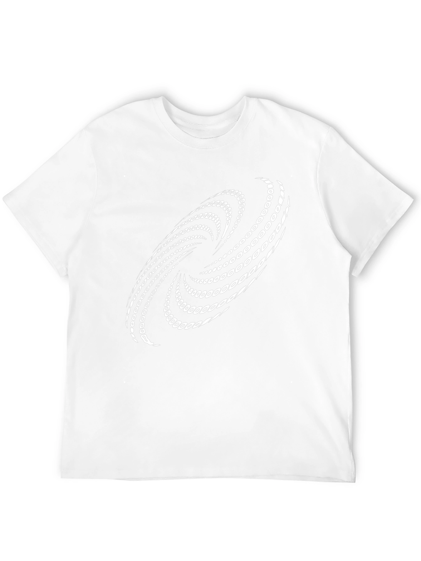 Abstract Spiral Graphic Black T-Shirt