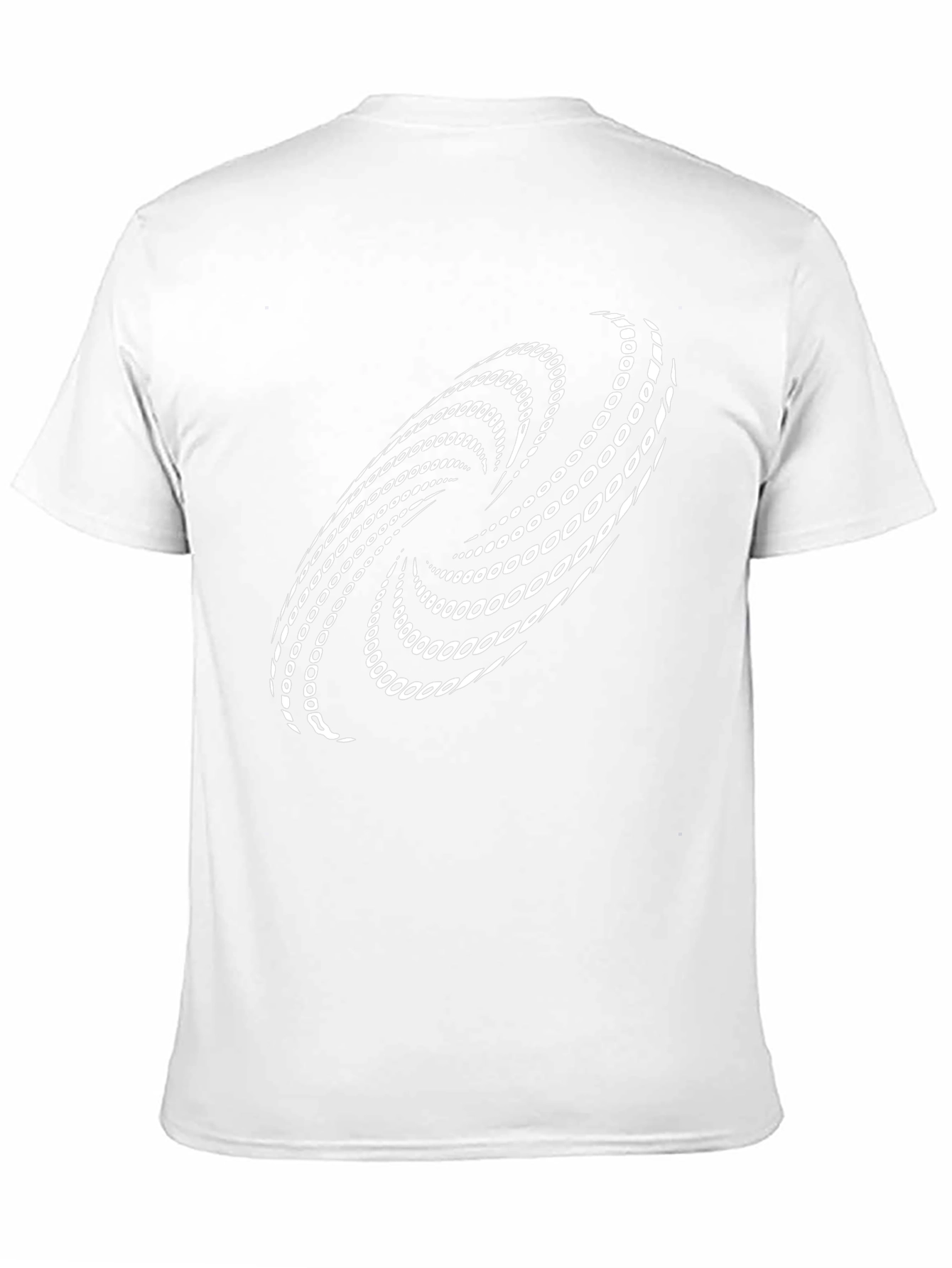 Abstract Spiral Graphic Black T-Shirt