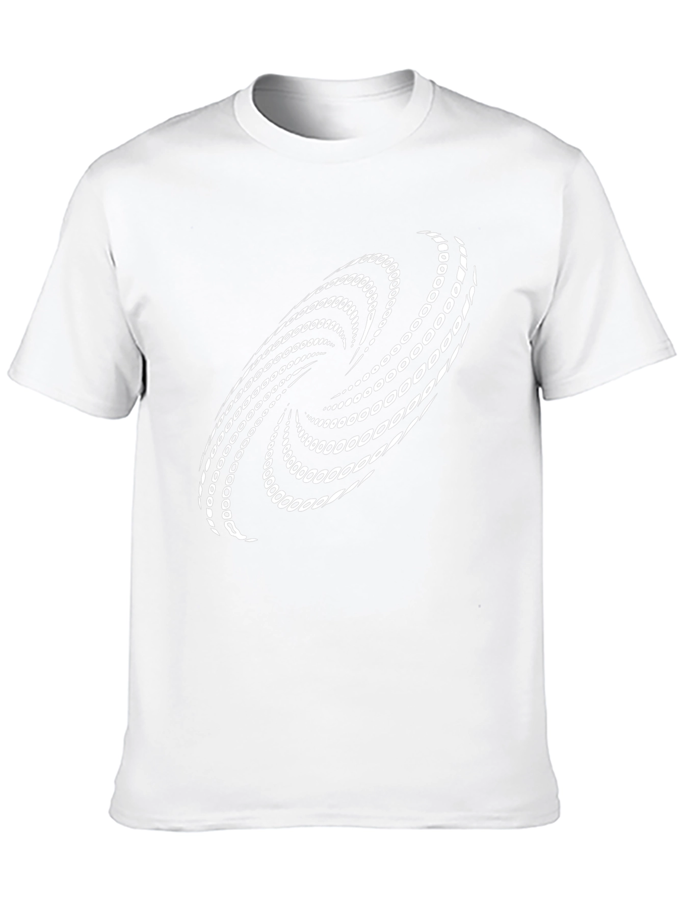 Abstract Spiral Graphic Black T-Shirt